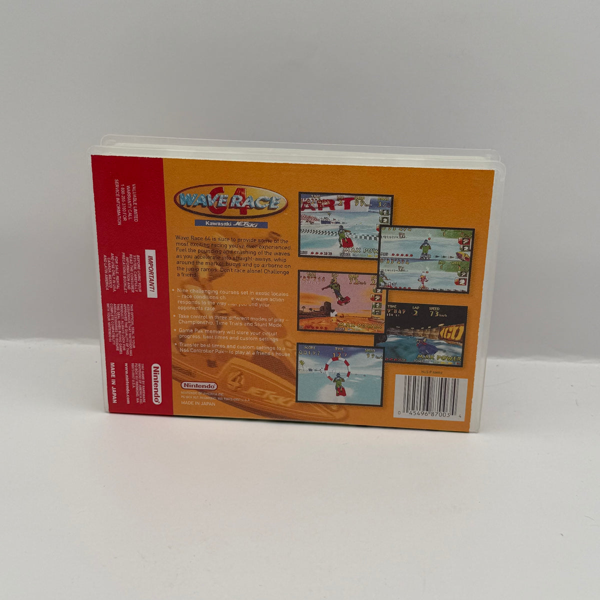 Wave Race 64 Custom Game Case - Nintendo 64 (Case Only, No Game)