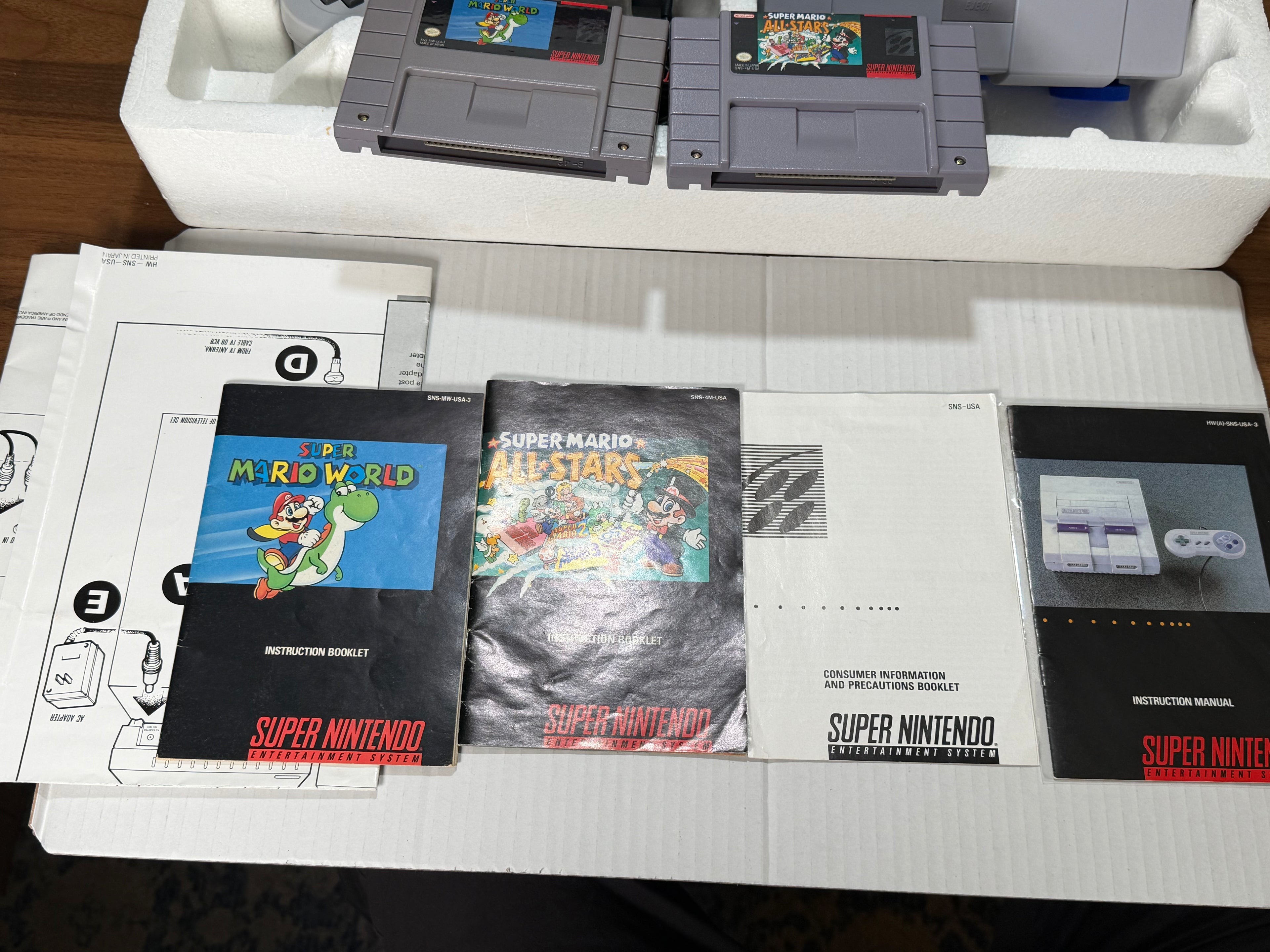 Super Nintendo SNES Super Set CIB with Super Mario World & All-Stars