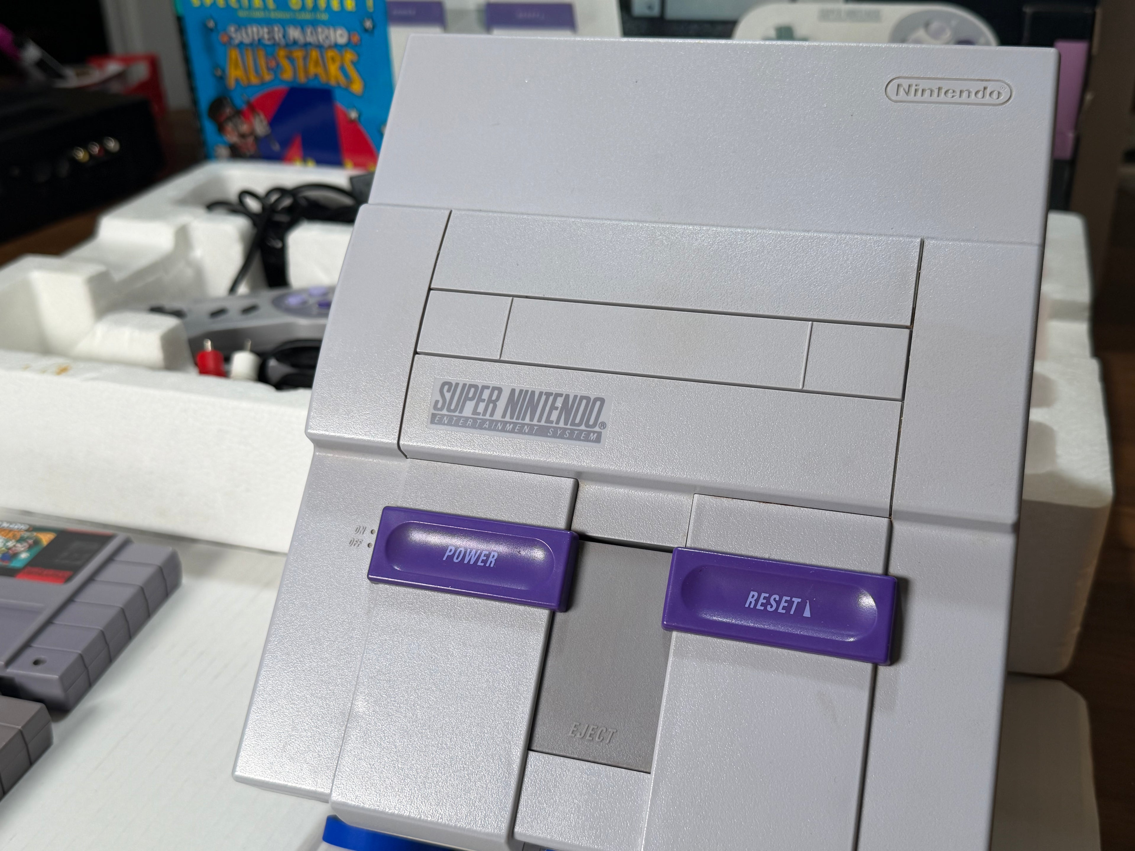 Super Nintendo SNES Super Set CIB with Super Mario World & All-Stars
