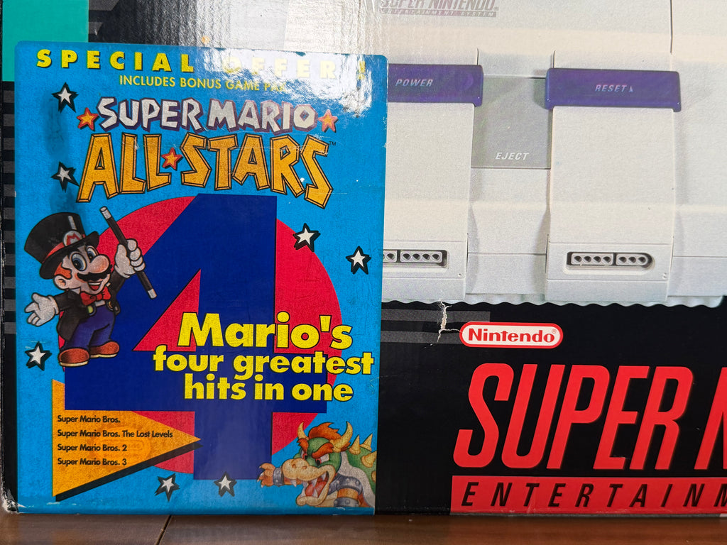 Super Nintendo SNES Super Set CIB with Super Mario World & All-Stars