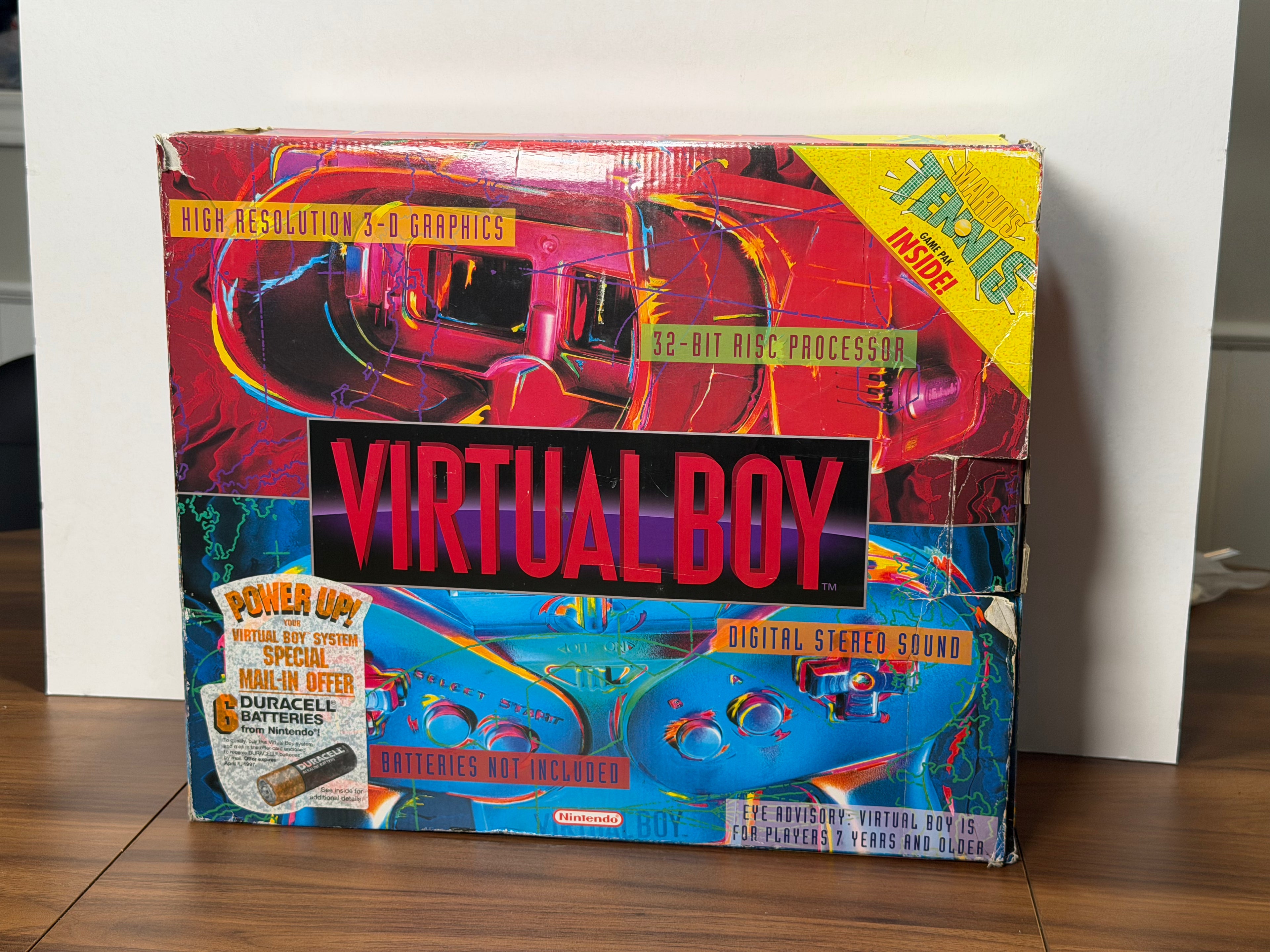 Nintendo Virtual Boy Complete CIB Bundle with AC Adapter Tap
