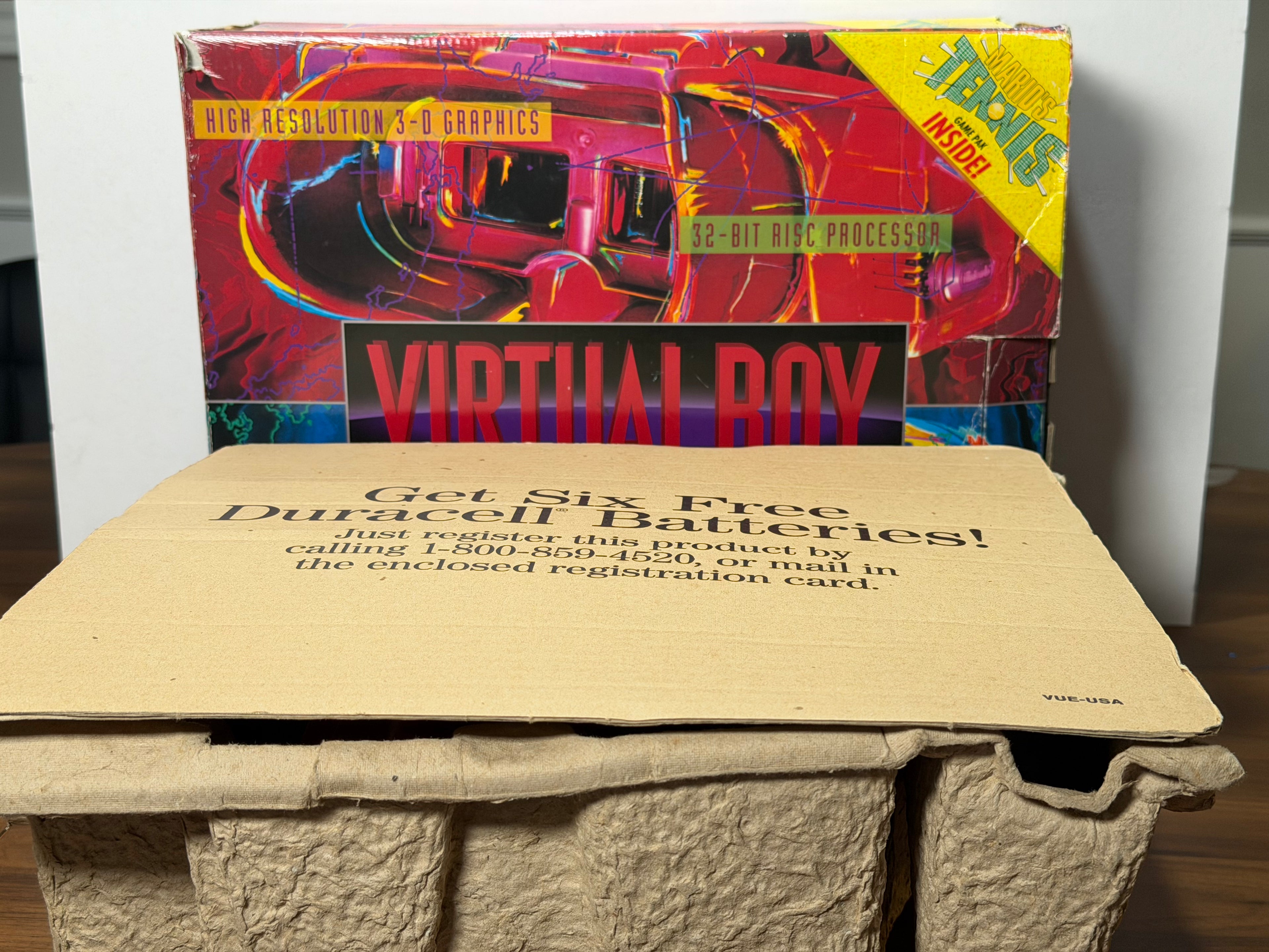 Nintendo Virtual Boy Complete CIB Bundle with AC Adapter Tap