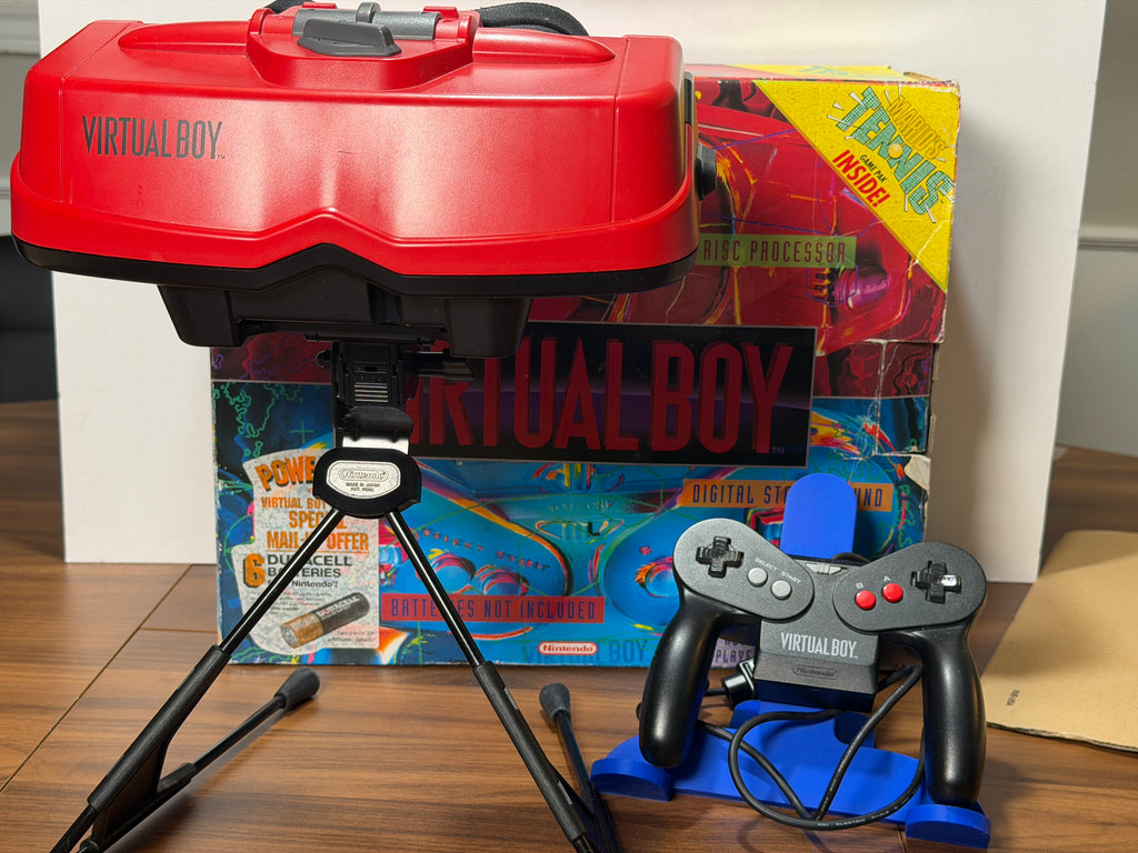 Nintendo Virtual Boy Complete CIB Bundle with AC Adapter Tap