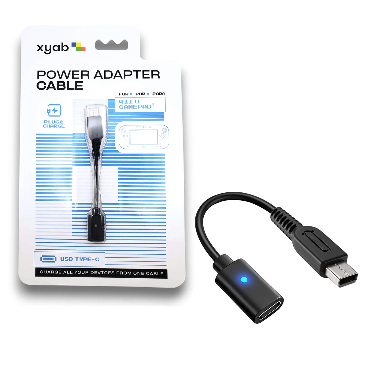 USB-C Power Adapter Cable for Wii U GamePad