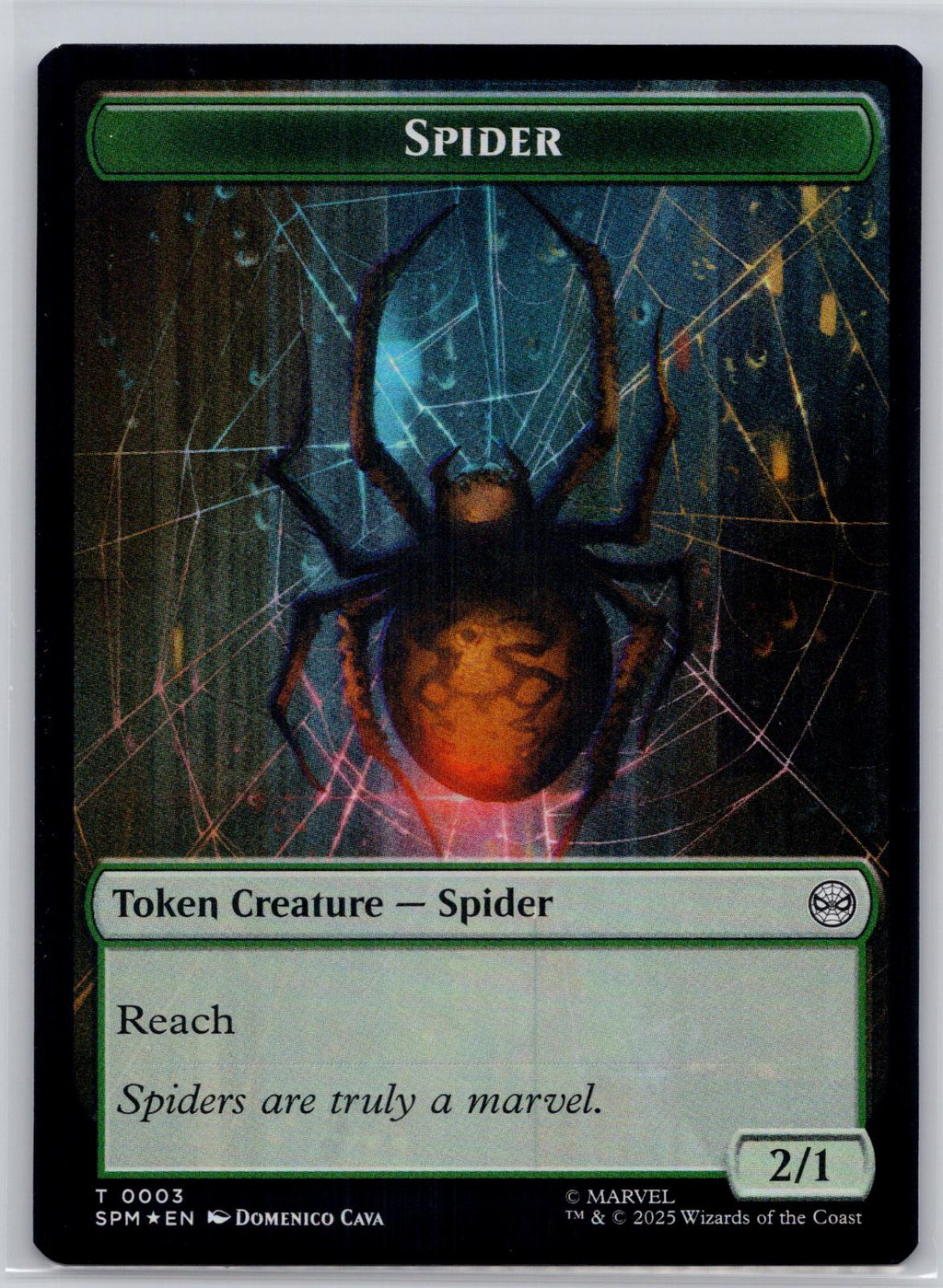 Spider // Treasure Double-Sided Token Marvel's Spider-Man M:TG Foil NM