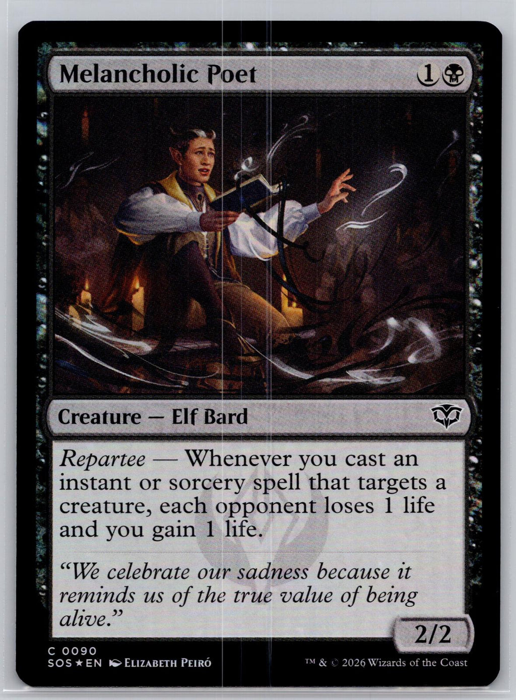 Melancholic Poet Secrets of Strixhaven Magic: The Gathering Foil Near Mint