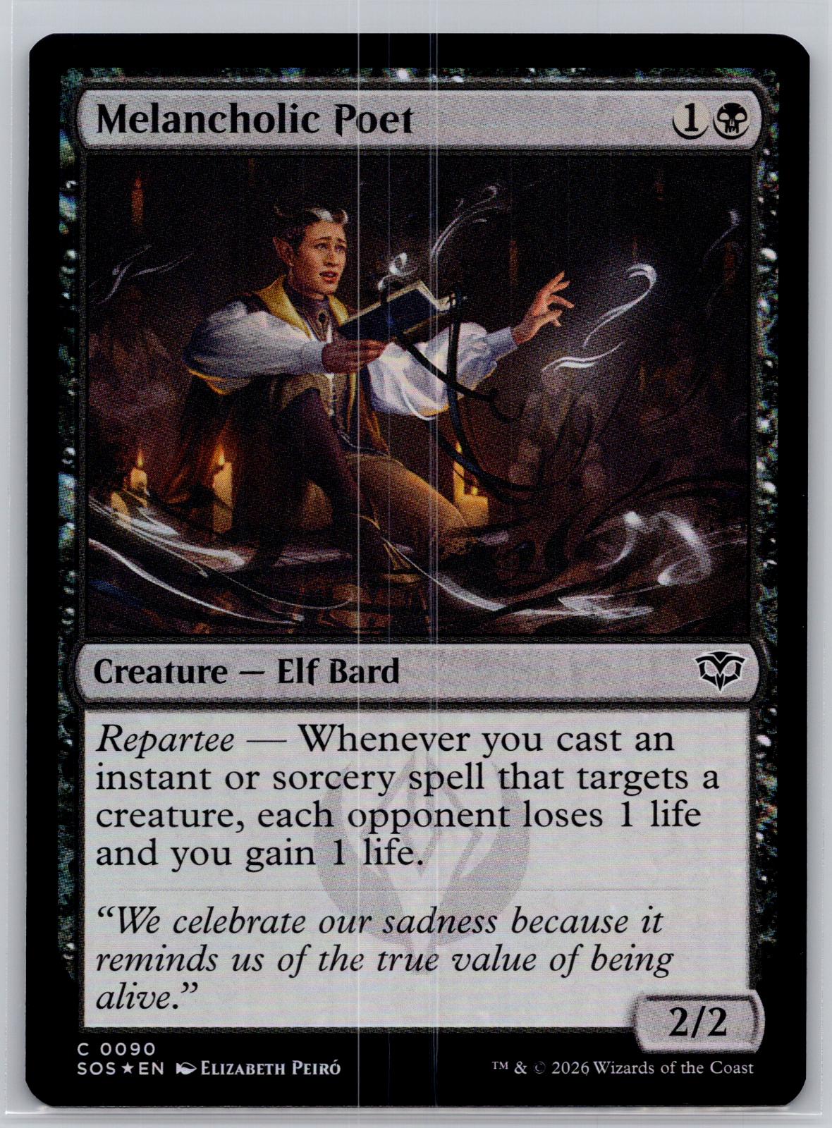Melancholic Poet Secrets of Strixhaven Magic: The Gathering Foil Near Mint