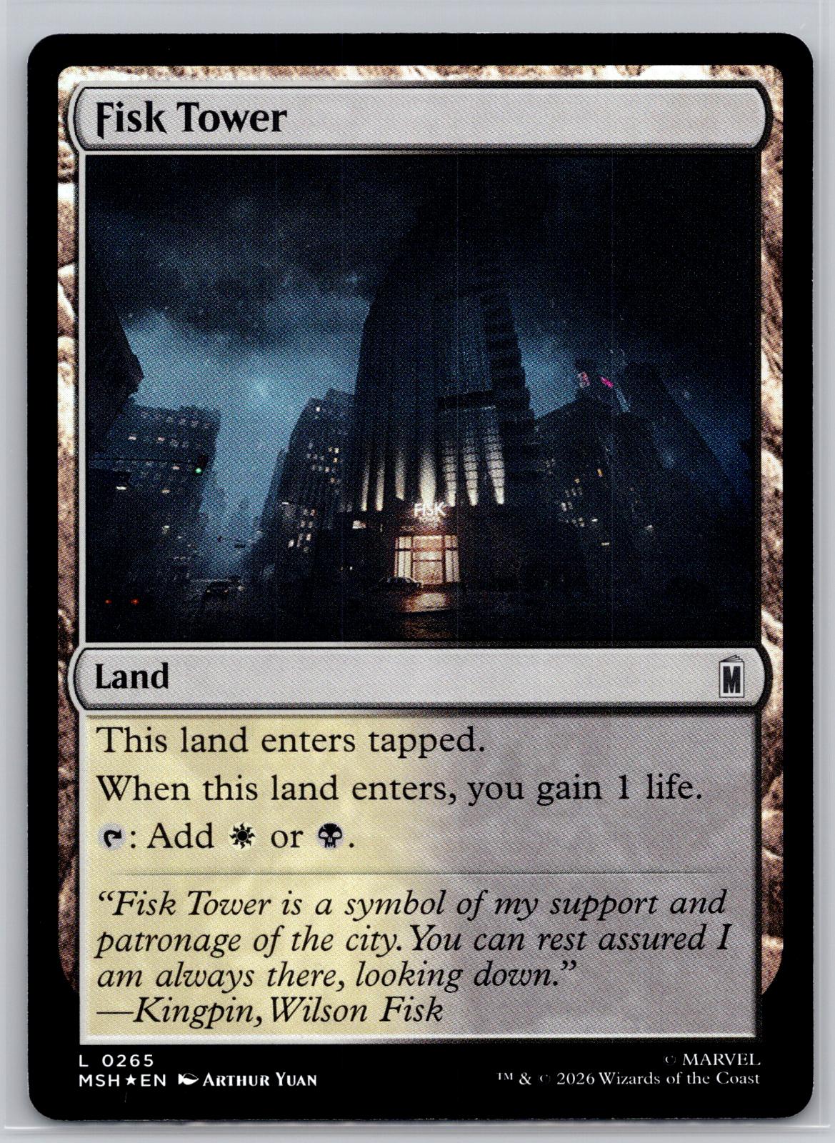 Fisk Tower Marvel Super Heroes Magic: The Gathering Foil Near Mint