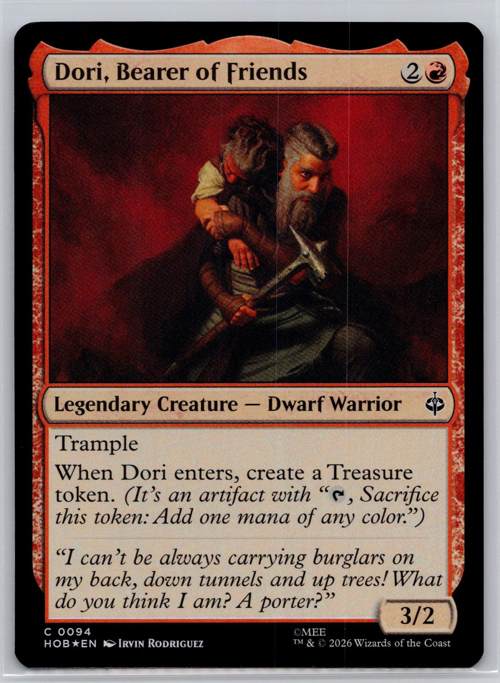 Dori, Bearer of Friends The Hobbit Magic: The Gathering Foil Near Mint