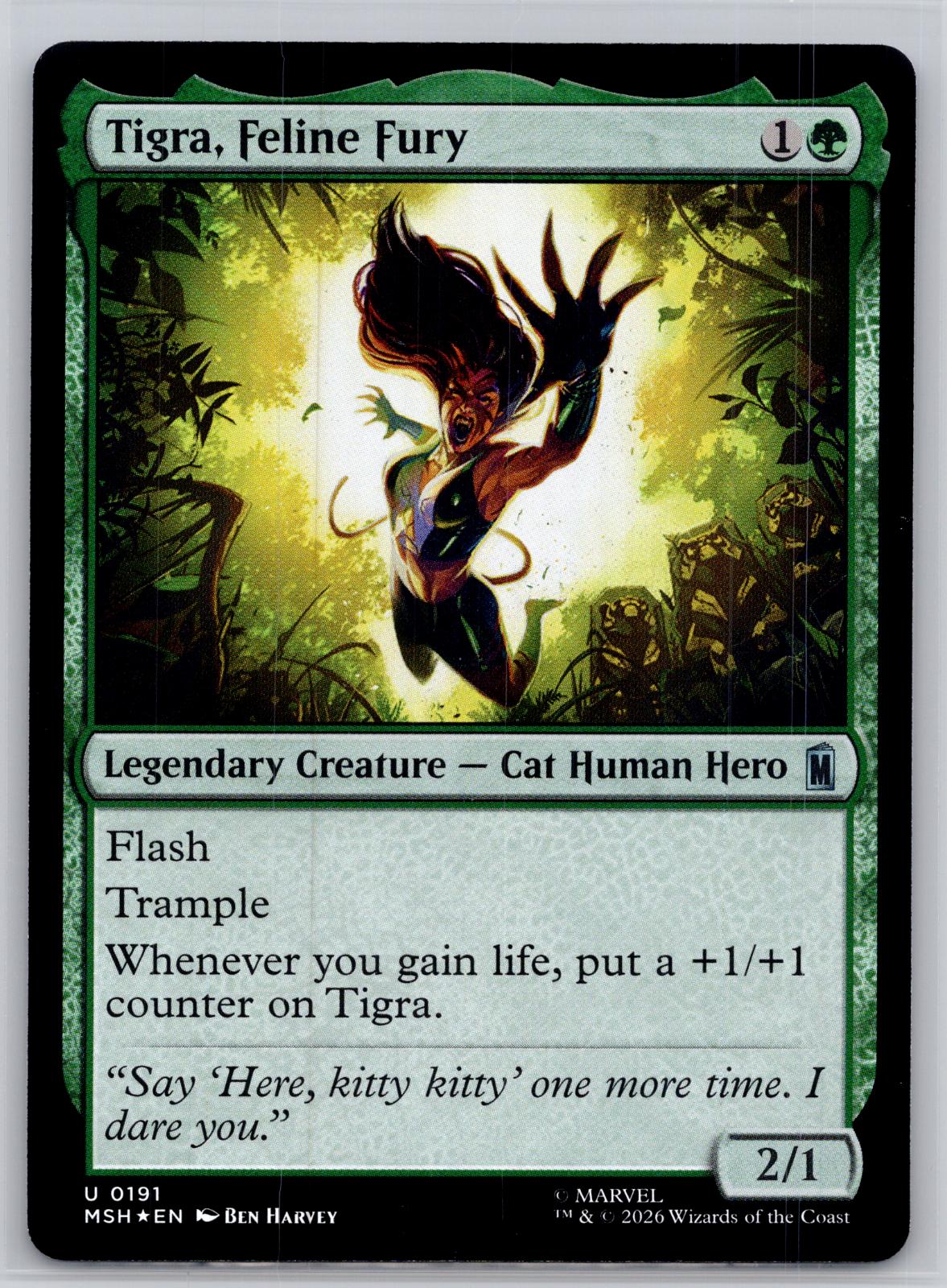 Tigra, Feline Fury Marvel Super Heroes Magic: The Gathering Foil Near Mint