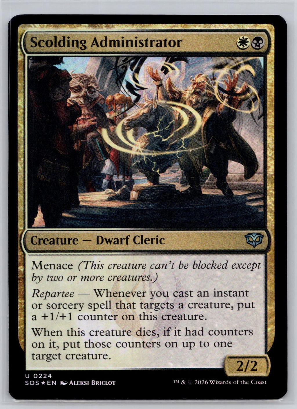 Scolding Administrator Secrets of Strixhaven Magic: The Gathering Foil Near Mint