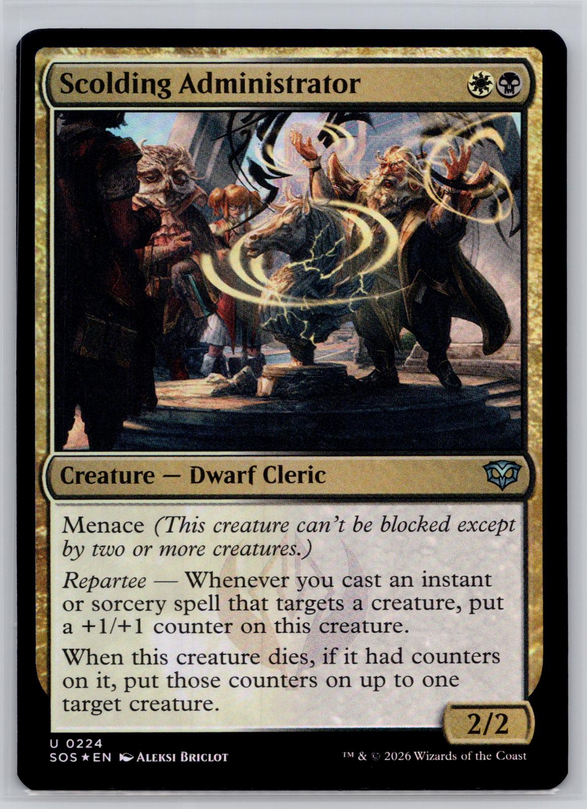 Scolding Administrator Secrets of Strixhaven Magic: The Gathering Foil Near Mint