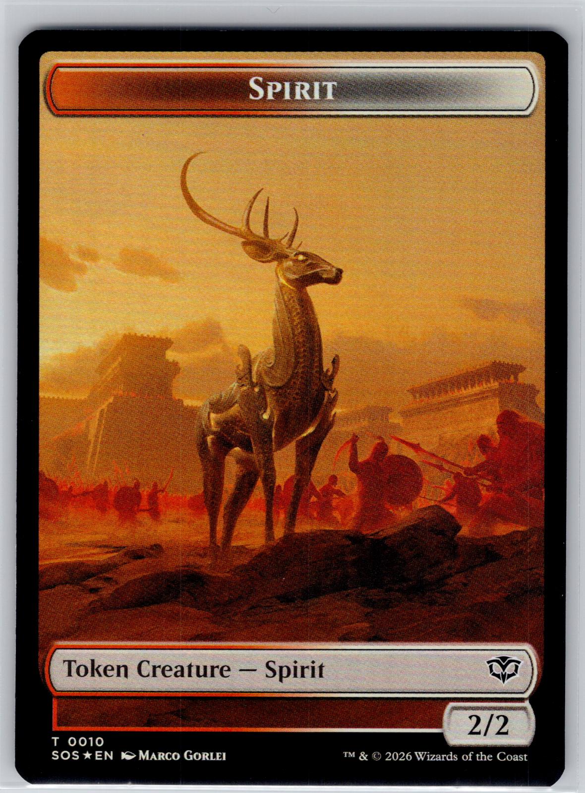 Fractal // Spirit Double-Sided Token Secrets of Strixhaven M:TG Foil NM