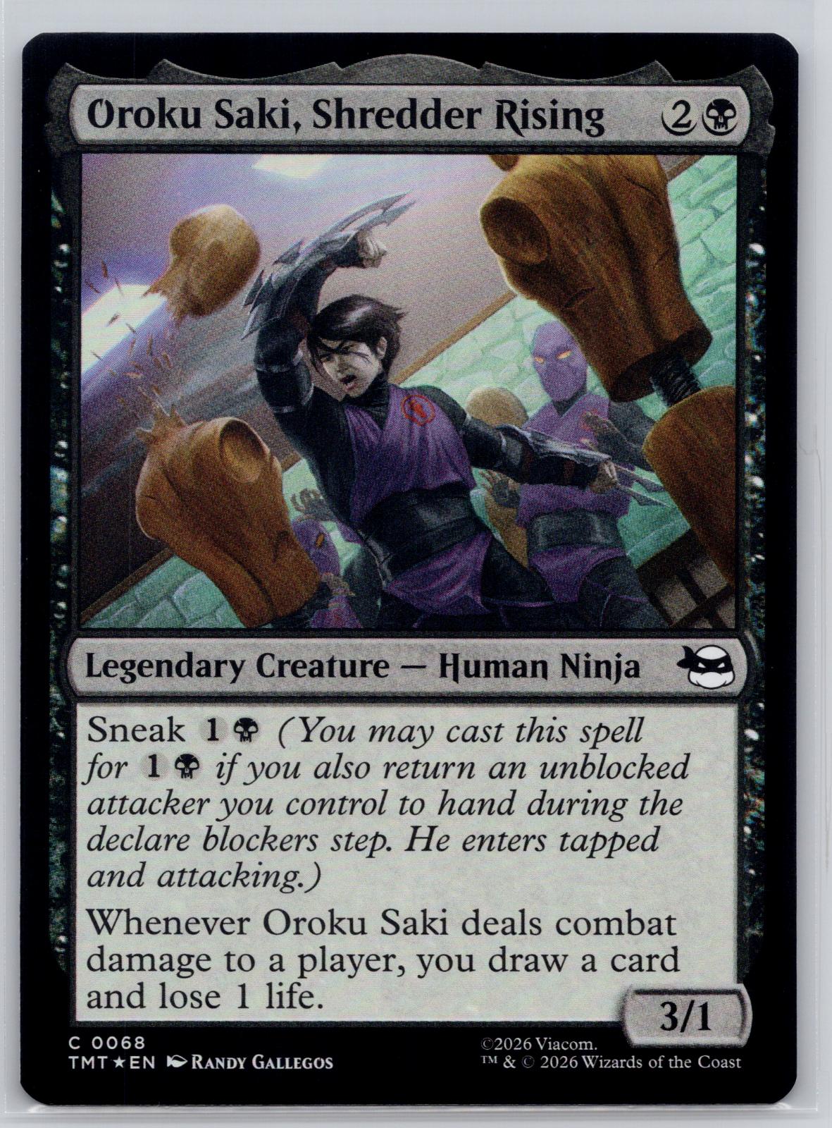 Oroku Saki, Shredder Rising Teenage Mutant Ninja Turtles M:TG Foil NM