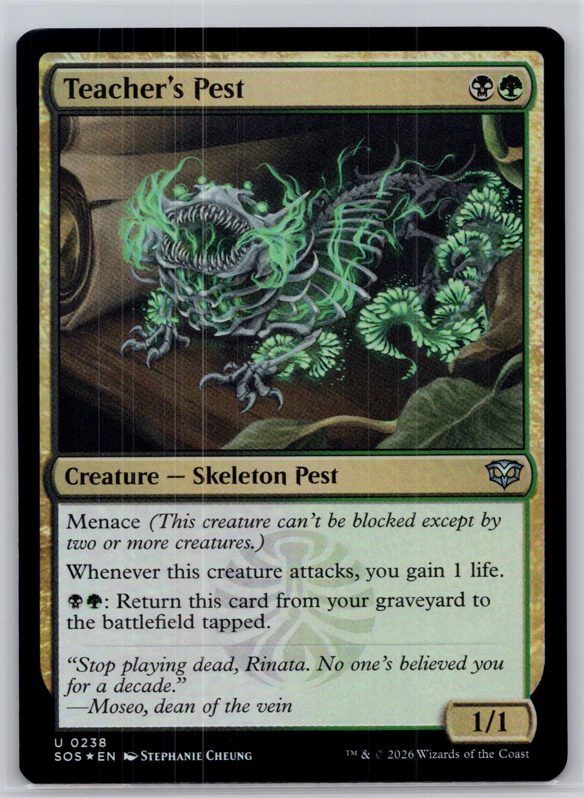 Teacher's Pest Secrets of Strixhaven Magic: The Gathering Foil Near Mint
