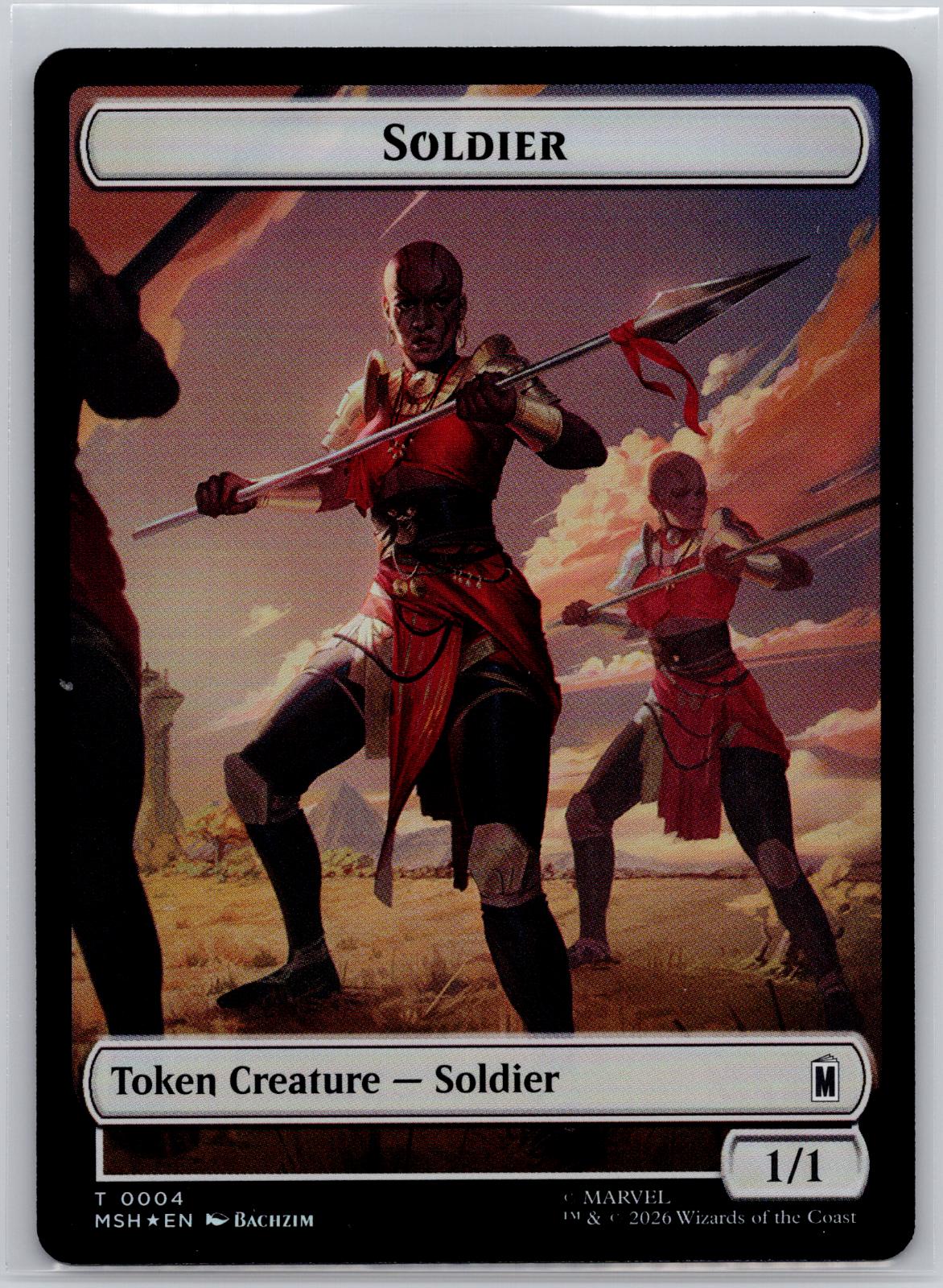 Soldier // Insect Double-Sided Token Holo Marvel Super Heroes M:TG Foil NM