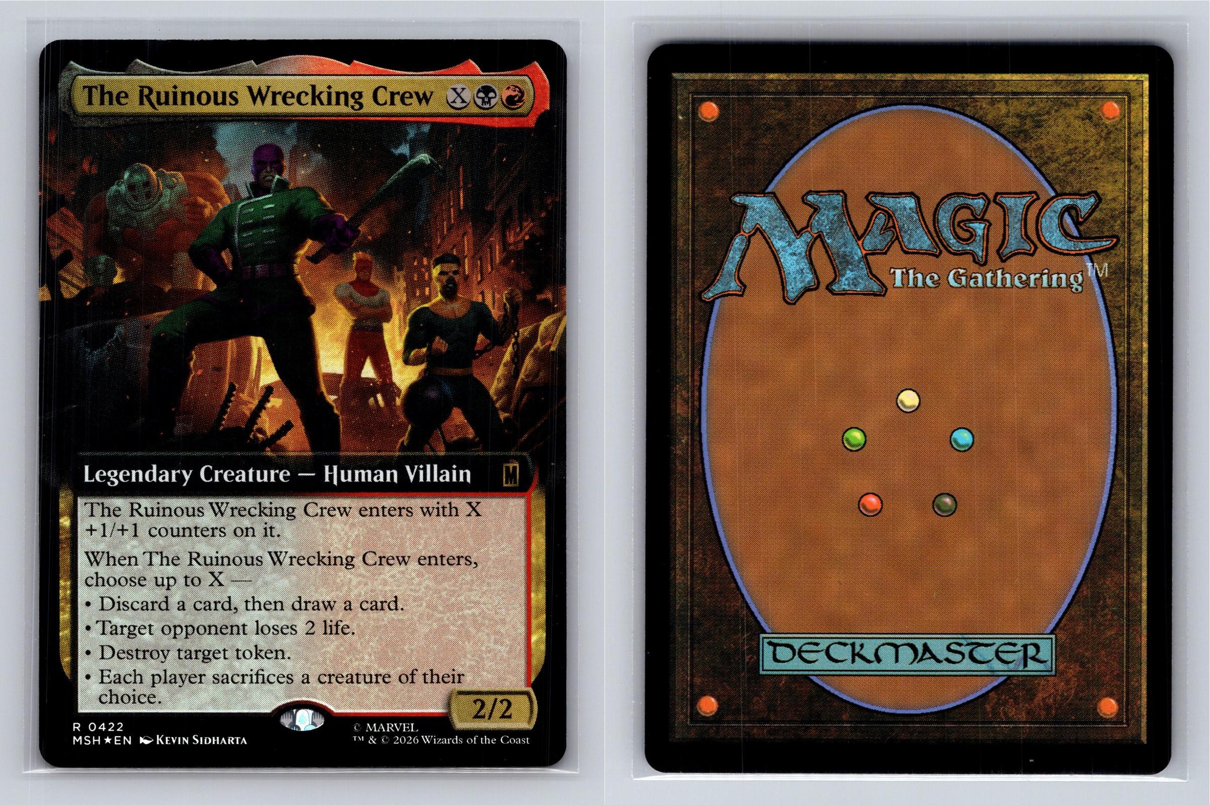 The Ruinous Wrecking Crew (Extended Art) Marvel Super Heroes Mtg Foil NM