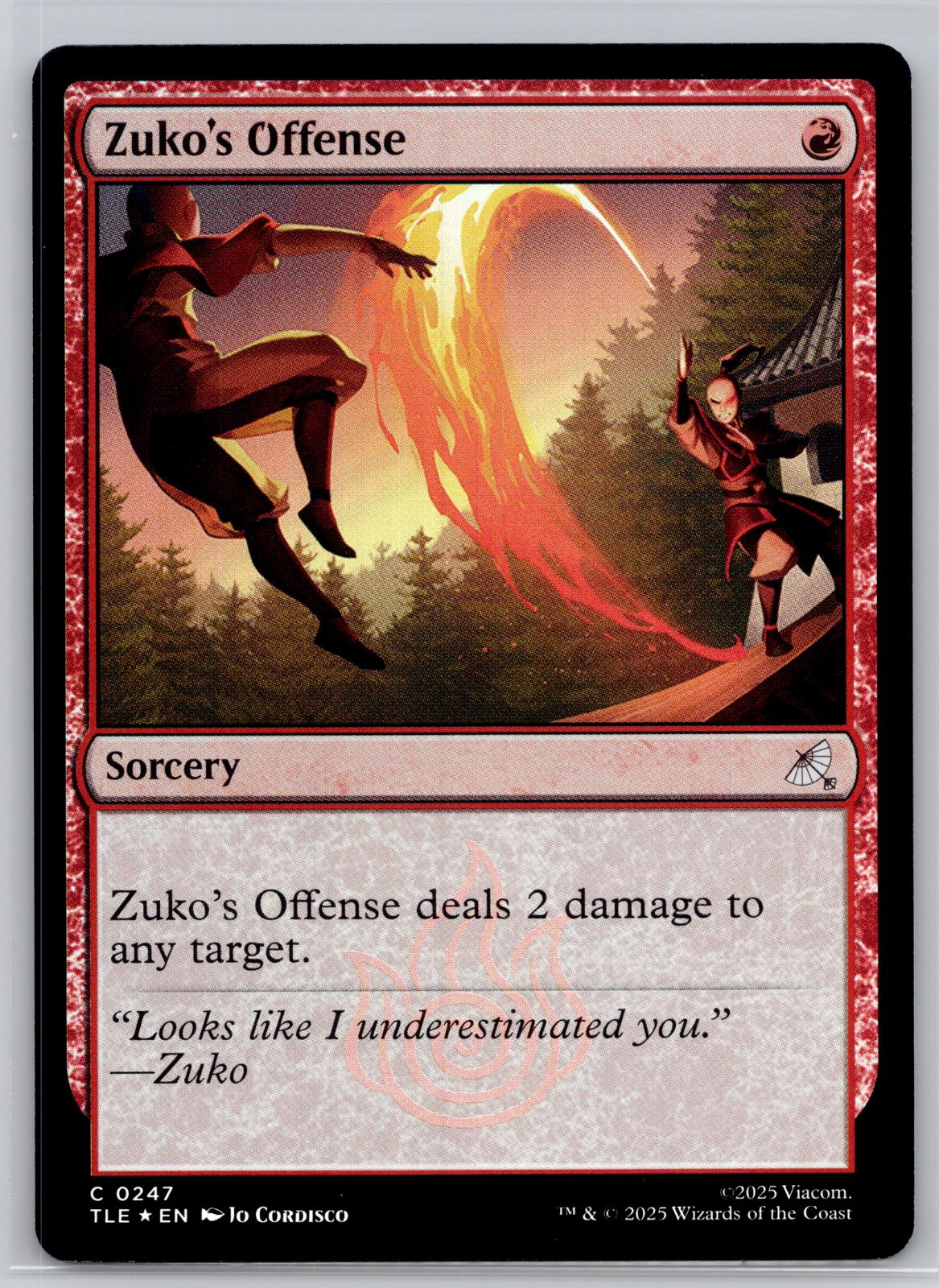 Zuko's Offense (0247) Avatar: The Last Airbender: Eternal-Legal M:TG Foil NM