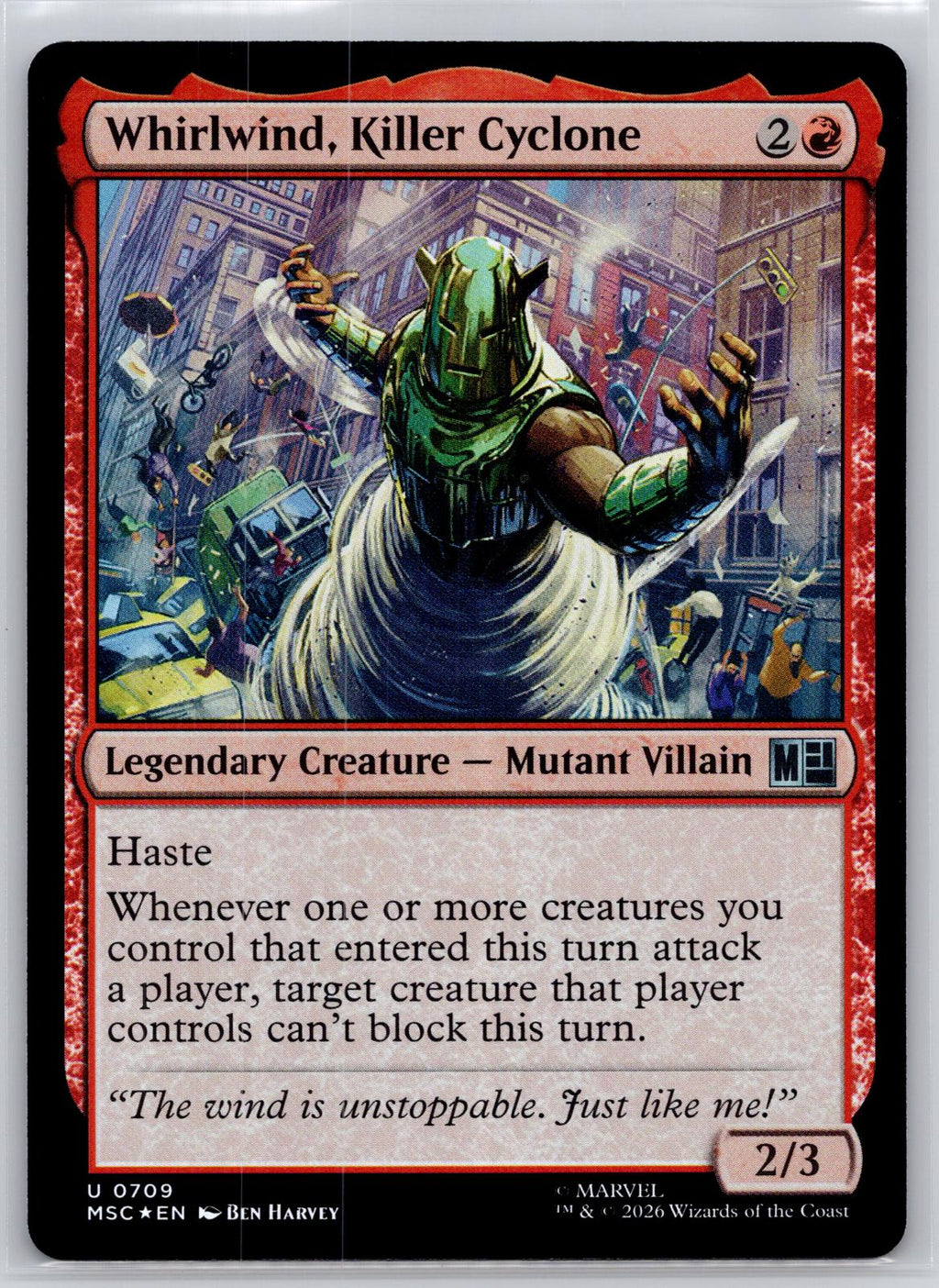 Whirlwind, Killer Cyclone Commander: Marvel Super Heroes M:TG Foil NM