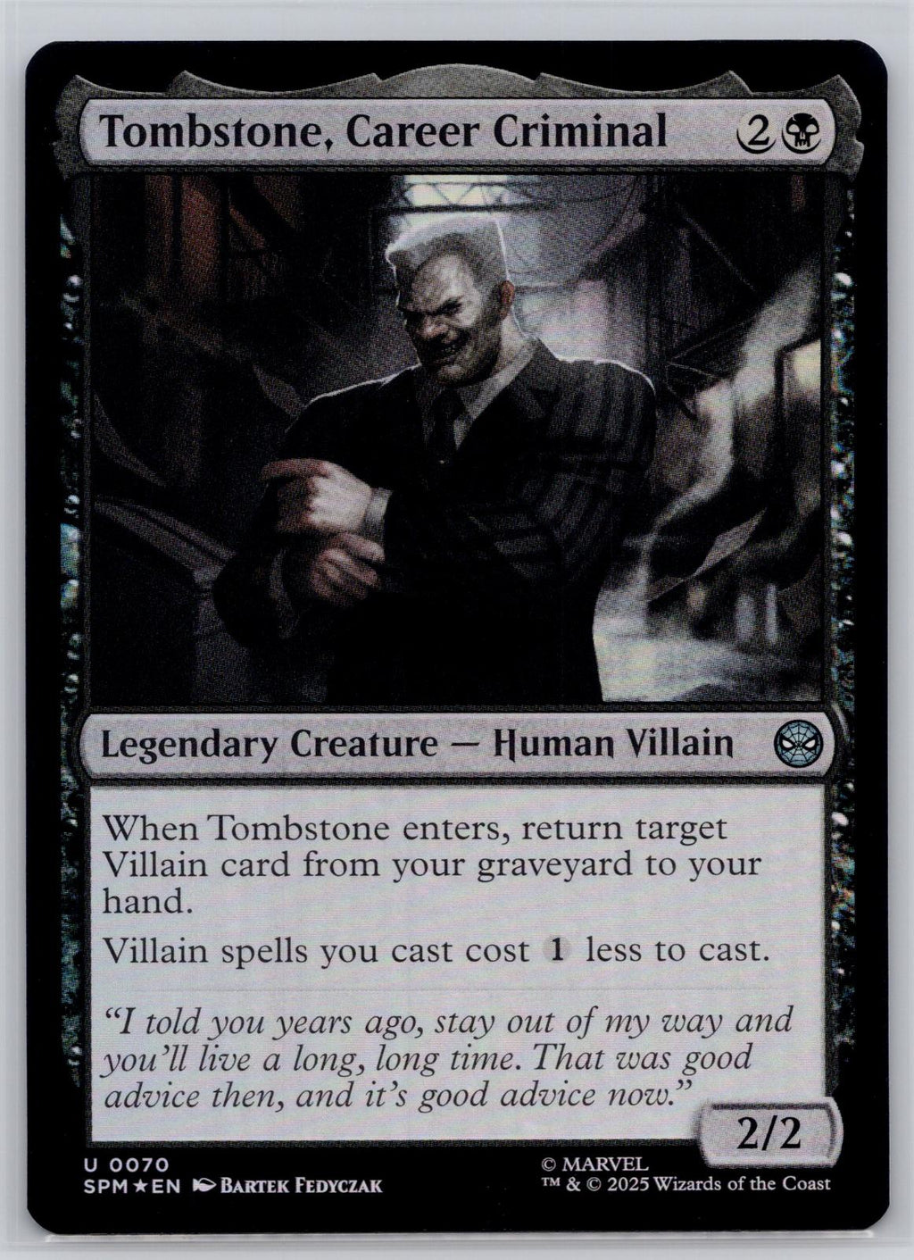 Tombstone, Career Criminal Marvel's Spider-Man Magic: The Gathering Foil NM