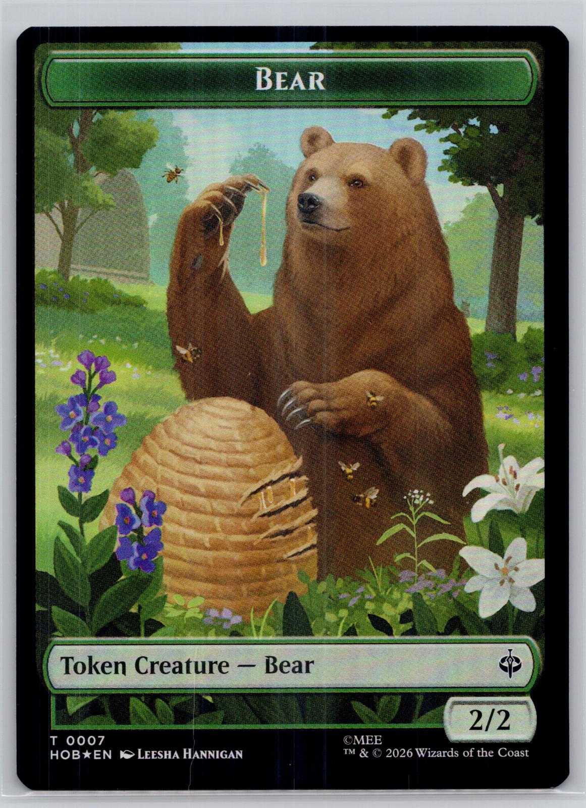 Stone Boulder // Bear Double-Sided Token The Hobbit Magic: The Gathering Foil NM