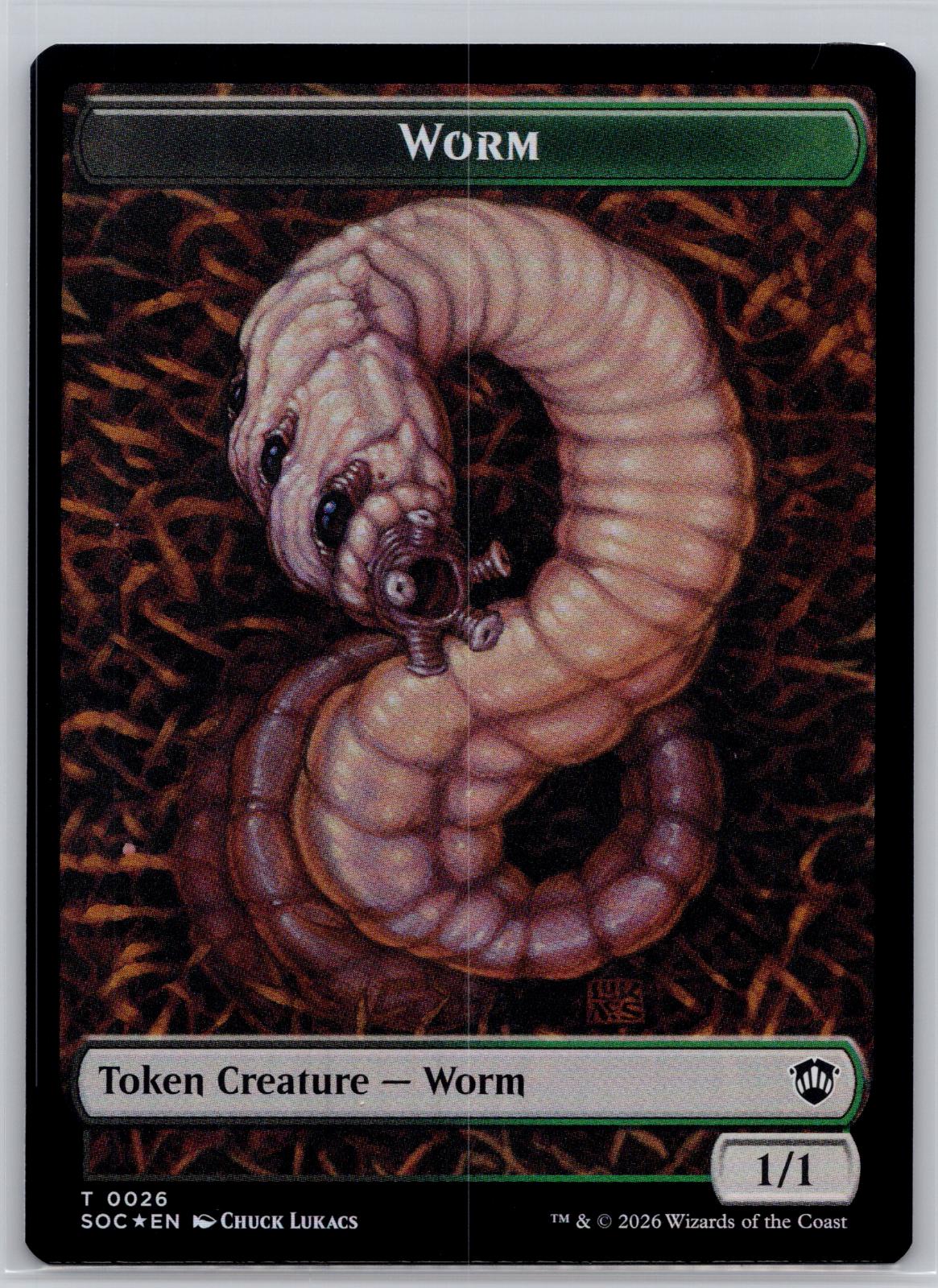 Eldrazi Spawn // Worm 2-Sided Token Commander:Secrets of Strixhaven M:TG Foil NM