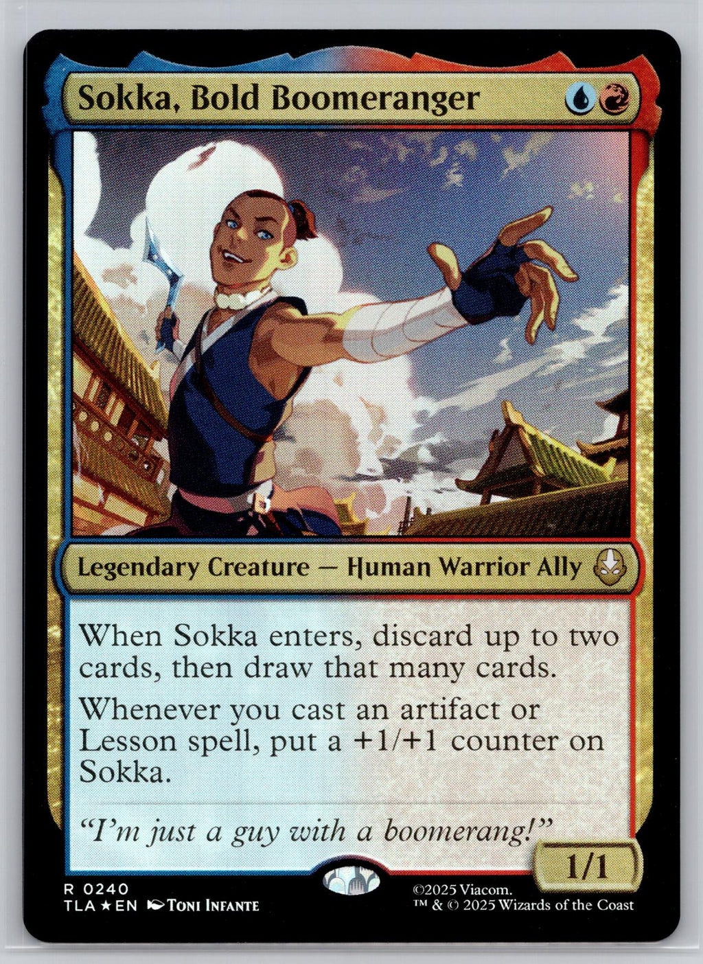 Sokka, Bold Boomeranger Avatar: The Last Airbender Magic: The Gathering Foil NM