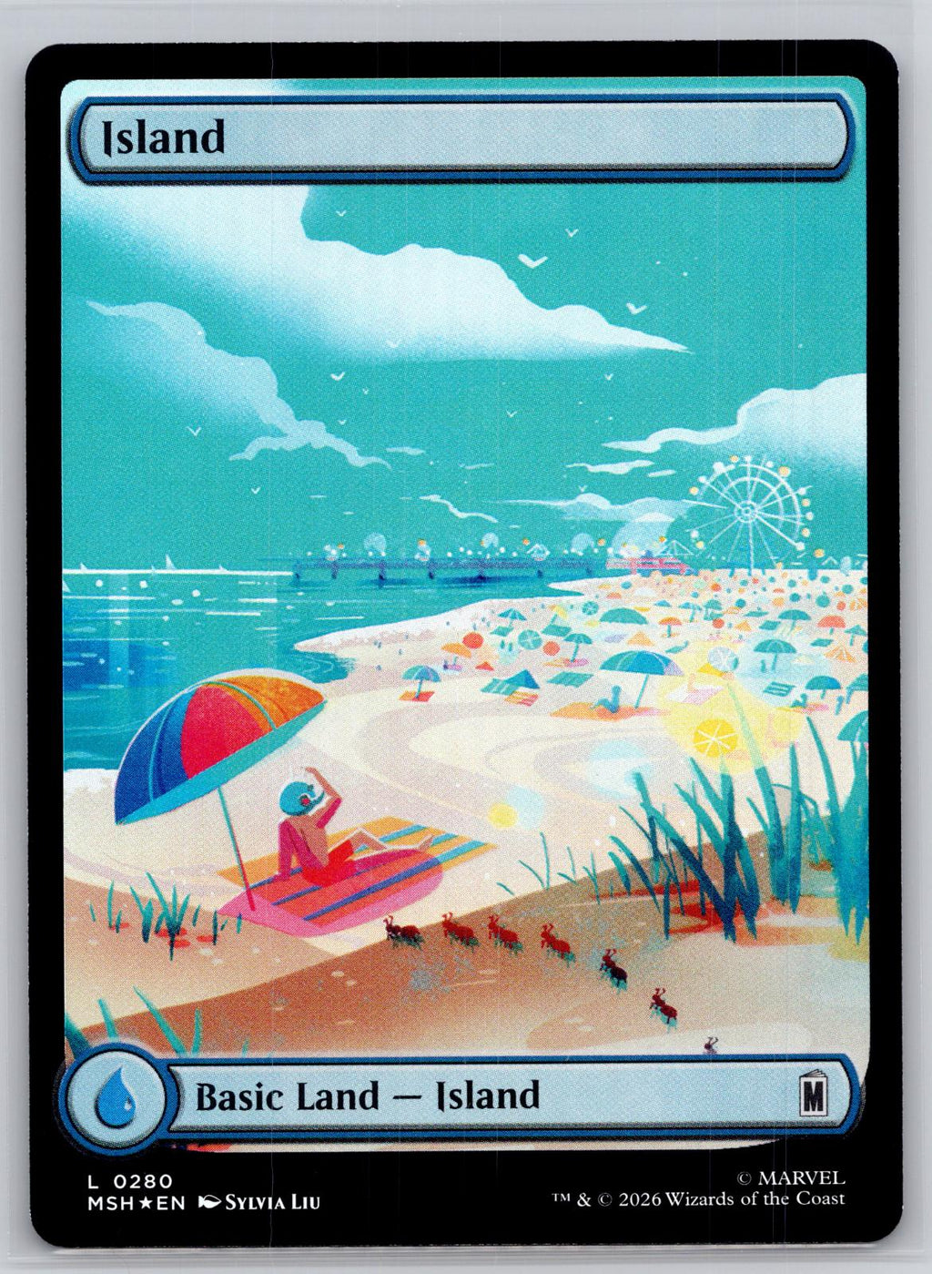 Island (0280) Marvel Super Heroes Magic: The Gathering Foil Near Mint