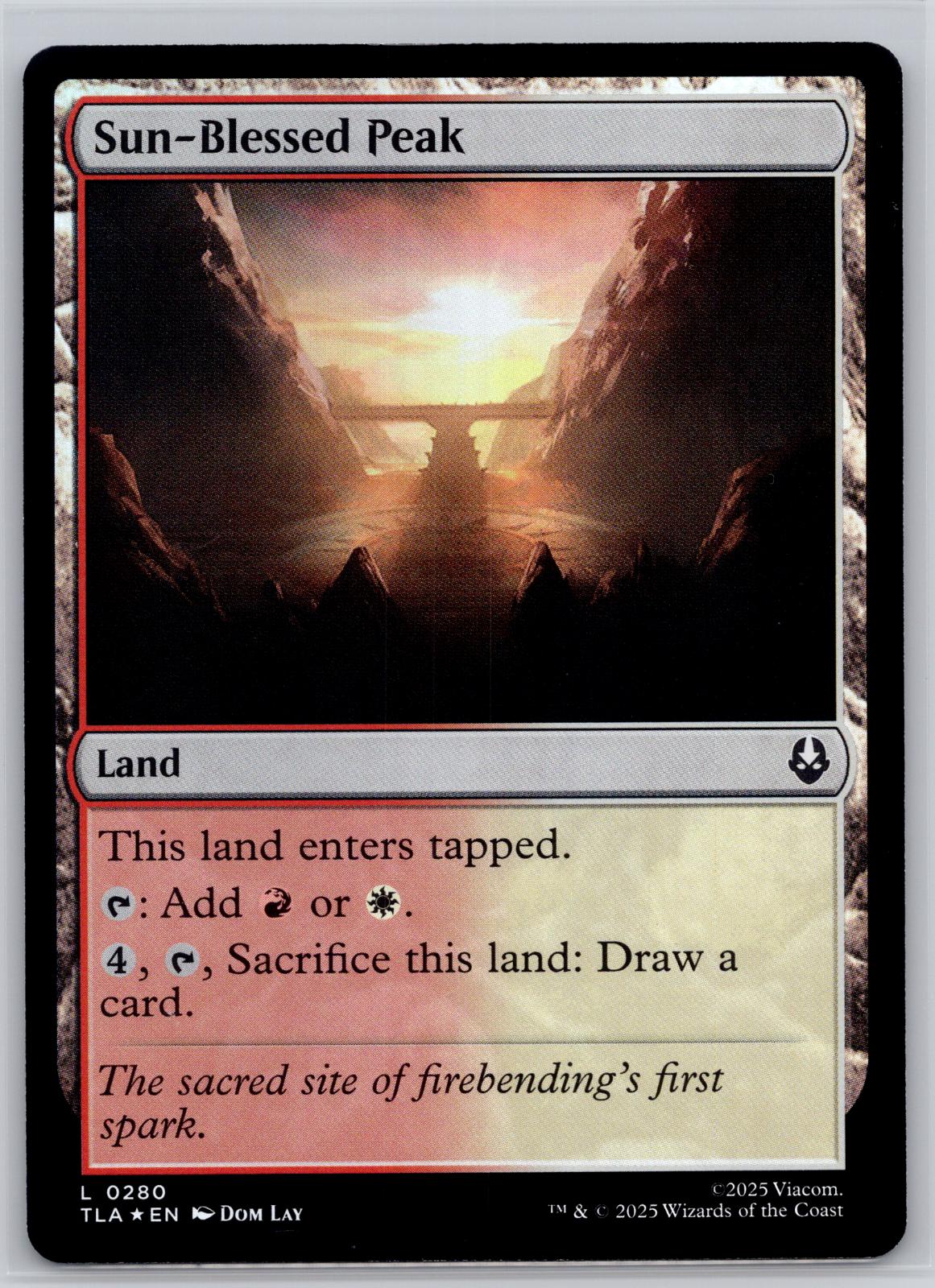 Sun-Blessed Peak Avatar: The Last Airbender Magic: The Gathering Foil Near Mint