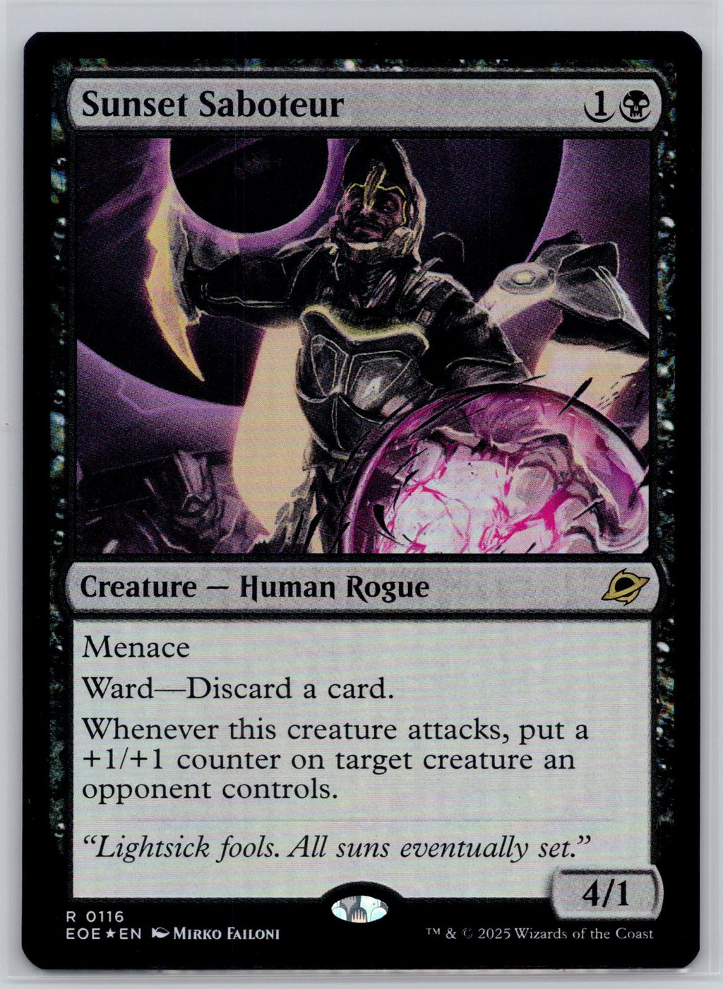Sunset Saboteur Edge of Eternities Magic: The Gathering Foil Near Mint