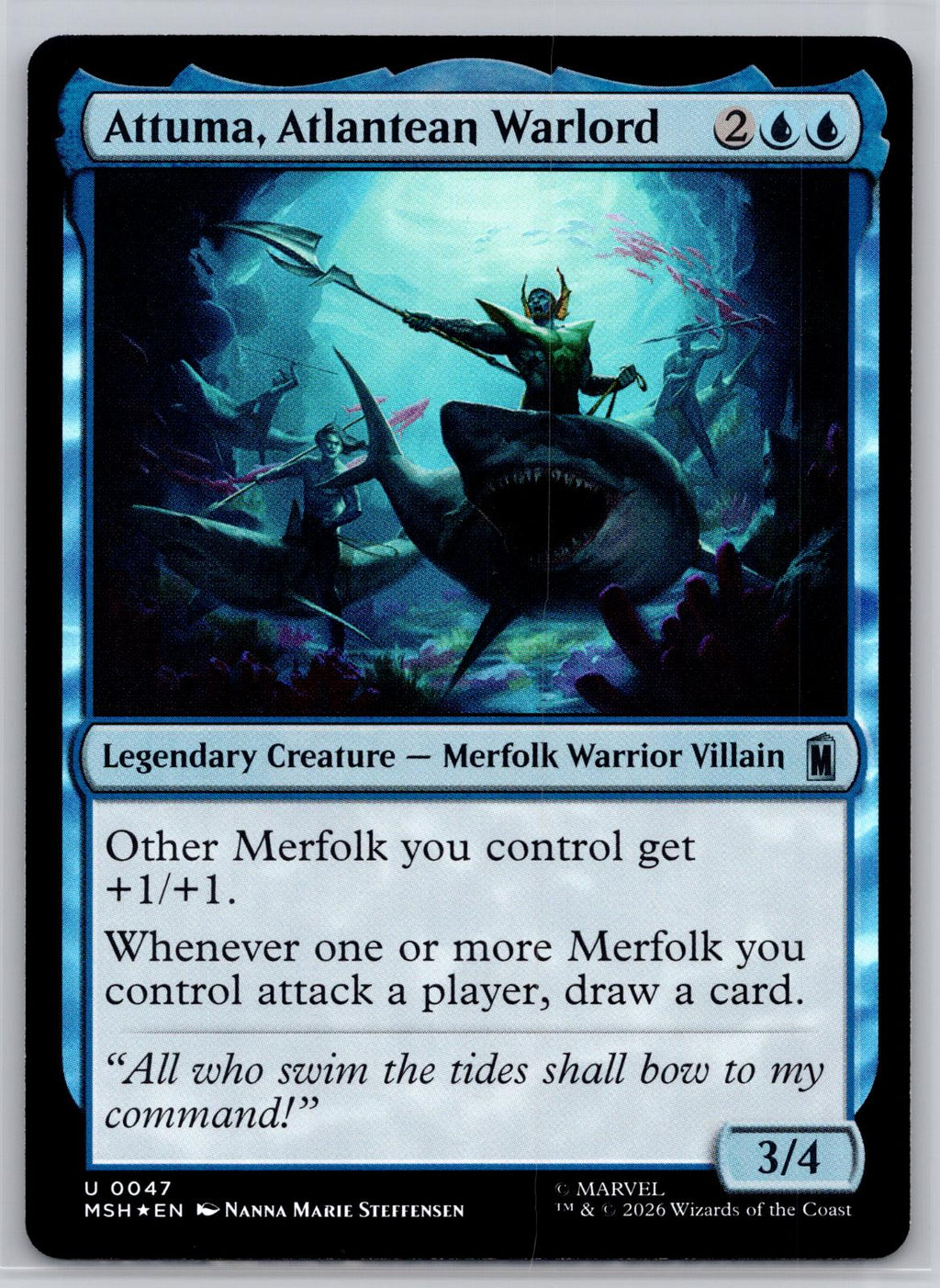 Attuma, Atlantean Warlord Marvel Super Heroes Magic: The Gathering Foil NM