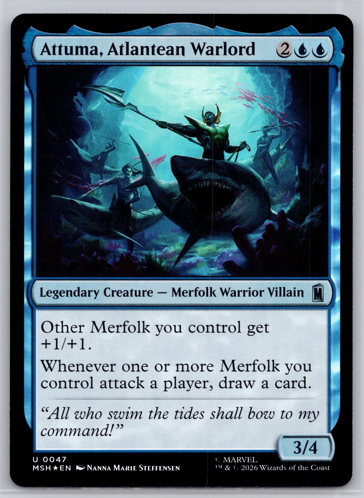 Attuma, Atlantean Warlord Marvel Super Heroes Magic: The Gathering Foil NM