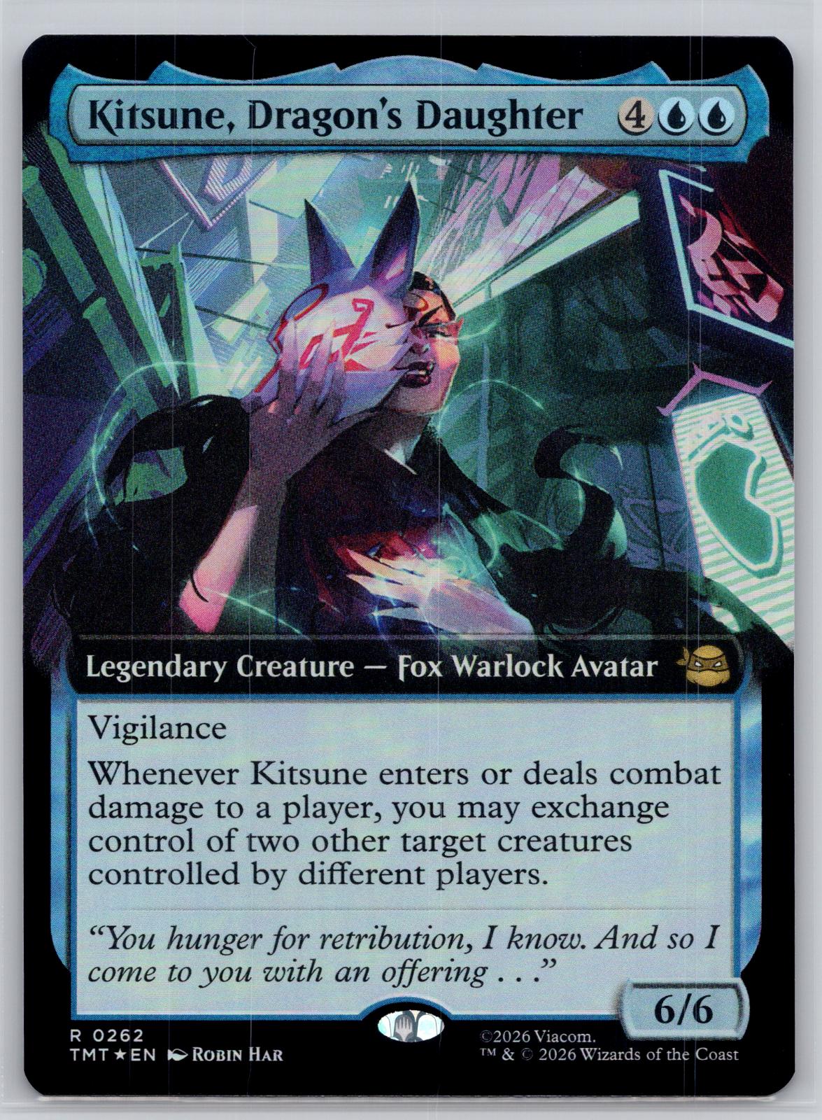 Kitsune,Dragon's Daughter(Extended Art)Teenage Mutant Ninja Turtles M:TG Foil NM