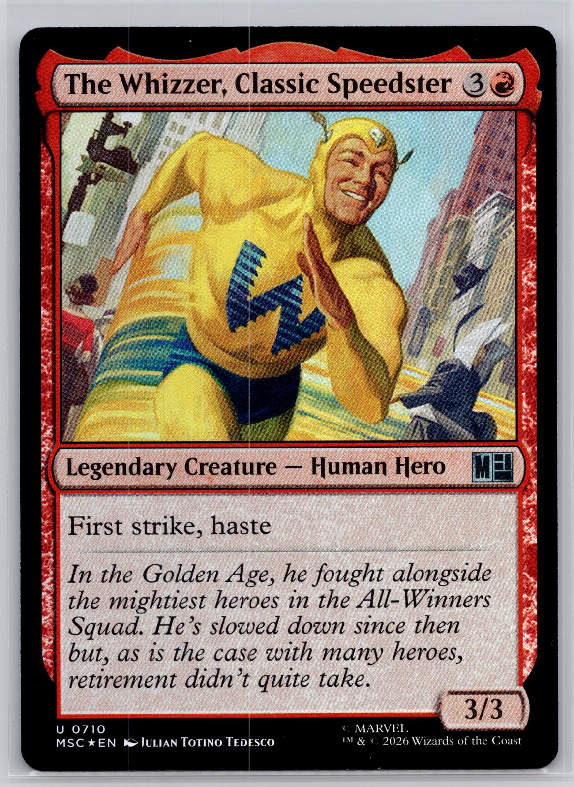 The Whizzer, Classic Speedster Commander: Marvel Super Heroes M:TG Foil NM