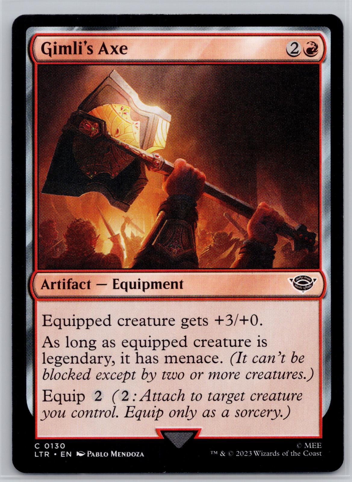Gimli's Axe The Lord of the Rings: Tales of Middle-earth Magic: The Gathering NM