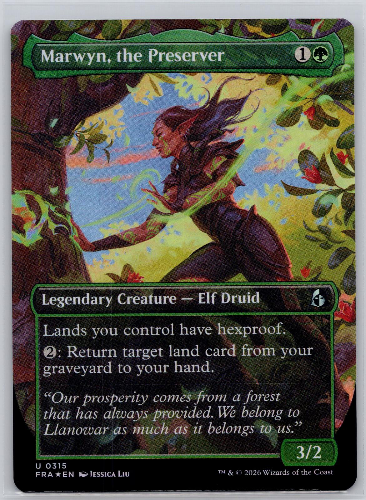 Marwyn, the Preserver (Borderless) Reality Fracture Magic: The Gathering Foil NM