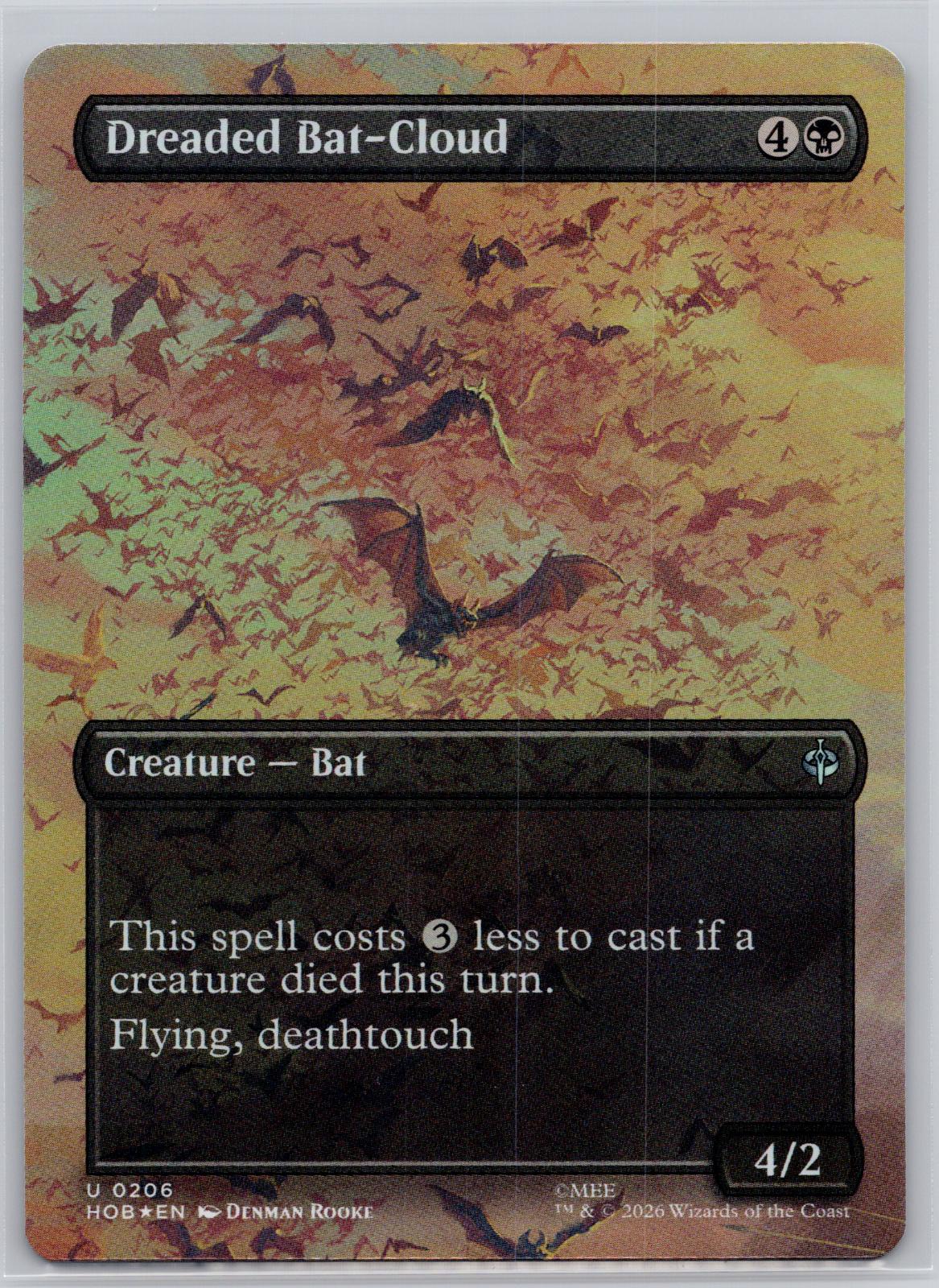 Dreaded Bat-Cloud (Borderless) The Hobbit Magic: The Gathering Foil Near Mint