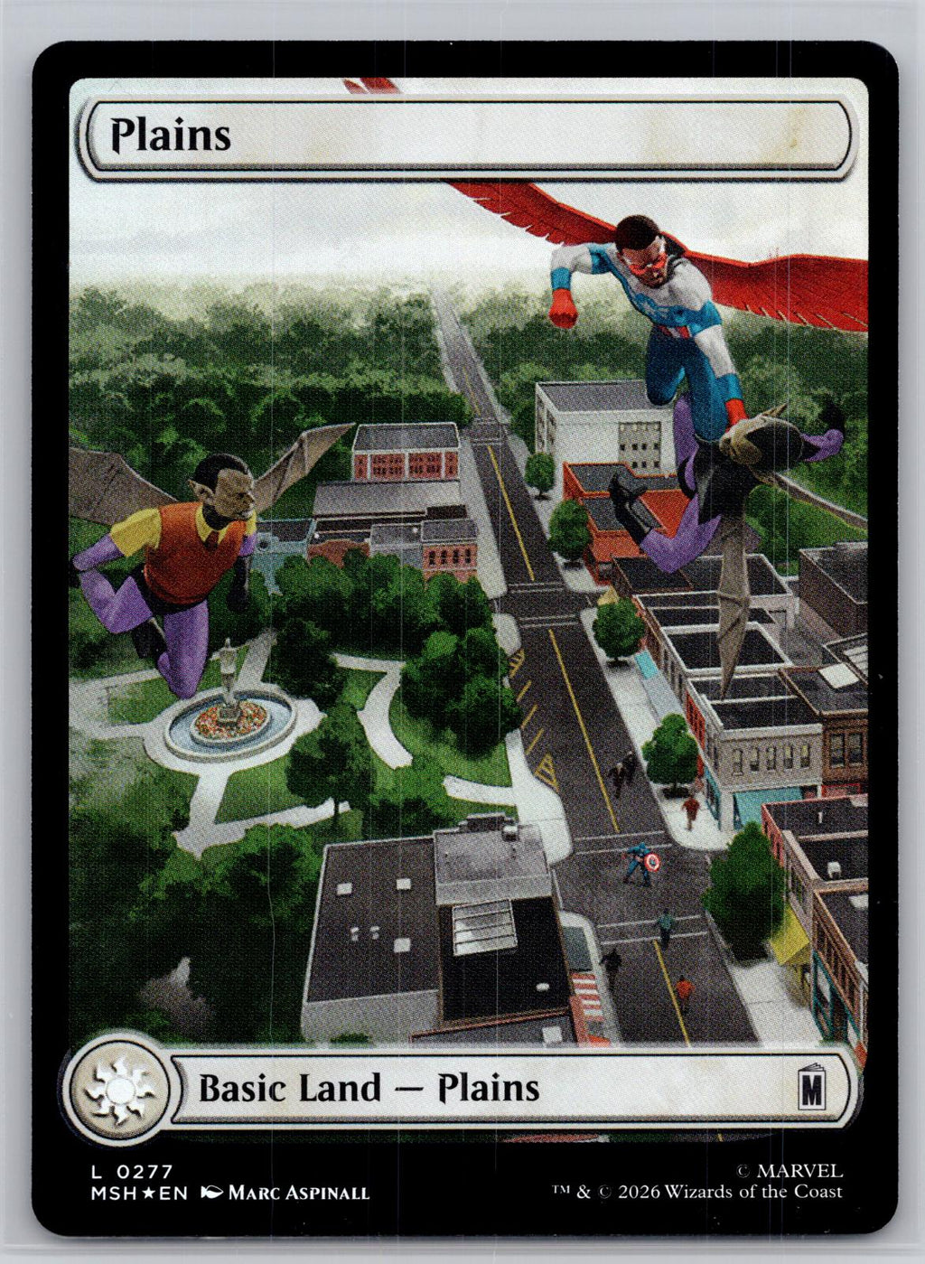 Plains (0277) Marvel Super Heroes Magic: The Gathering Foil Near Mint