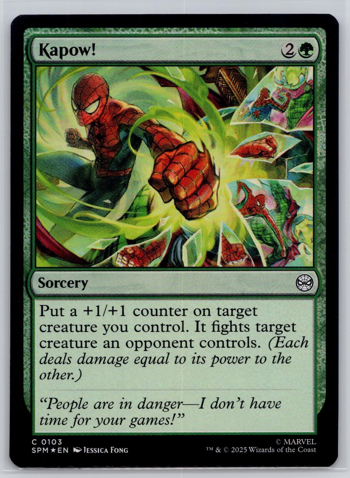 Kapow! Marvel's Spider-Man Magic: The Gathering Foil Near Mint