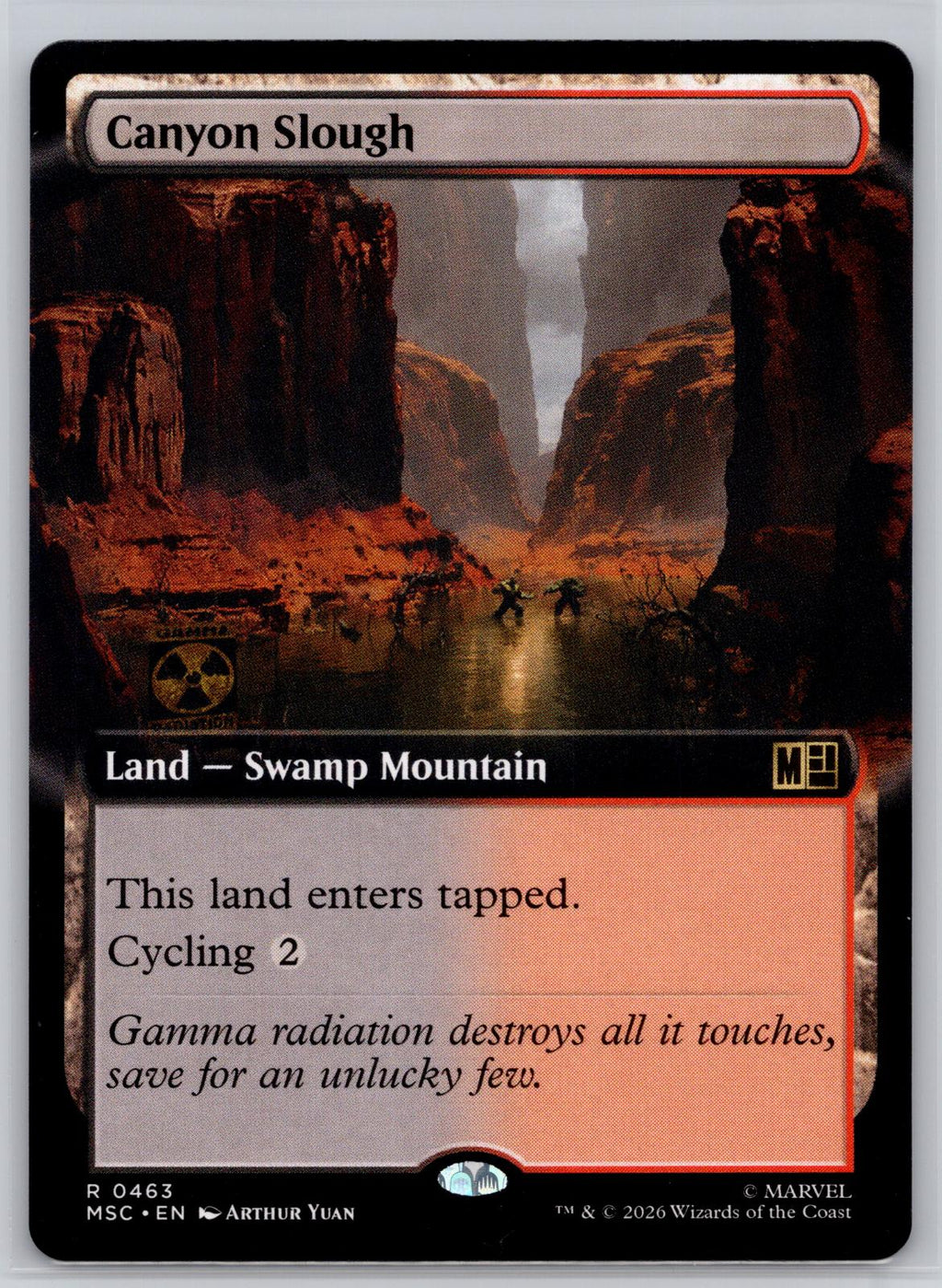 Canyon Slough (Extended Art) Commander: Marvel Super Heroes M:TG NM