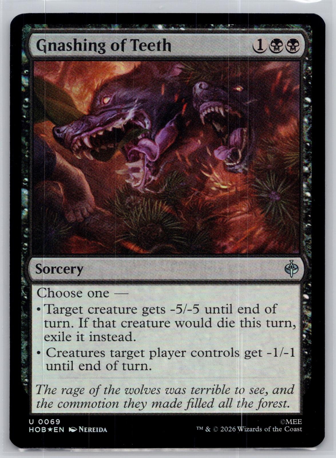 Gnashing of Teeth The Hobbit Magic: The Gathering Foil Near Mint