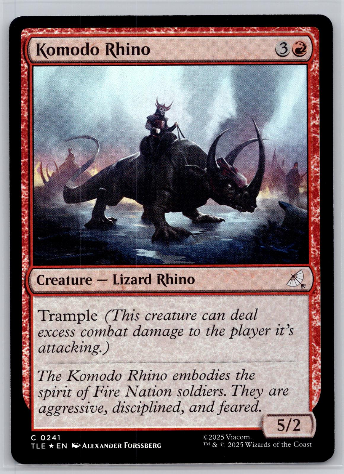 Komodo Rhino (0241) Avatar: The Last Airbender: Eternal-Legal M:TG Foil NM