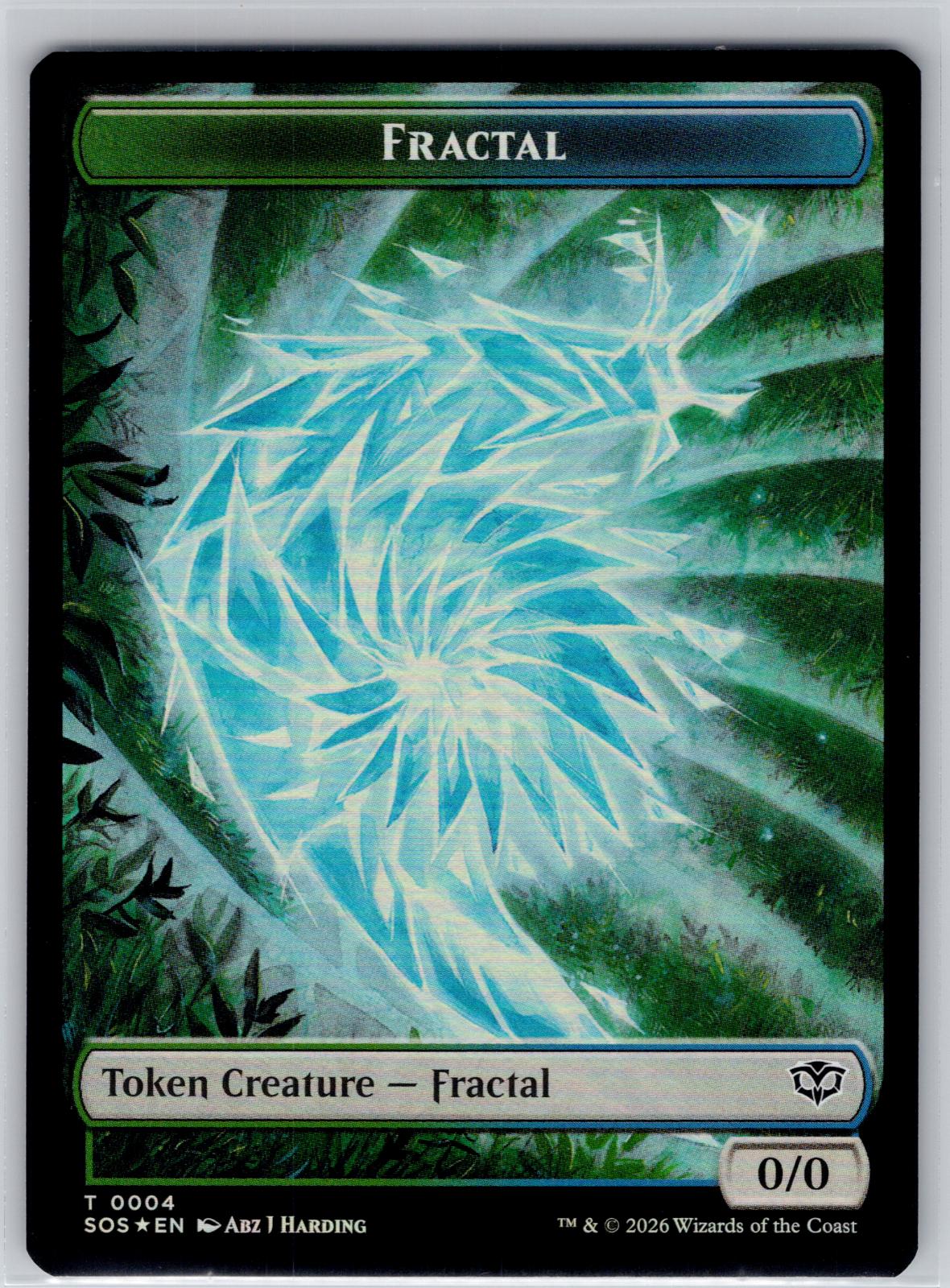 Fractal // Elemental Double-Sided Token Secrets of Strixhaven M:TG Foil NM