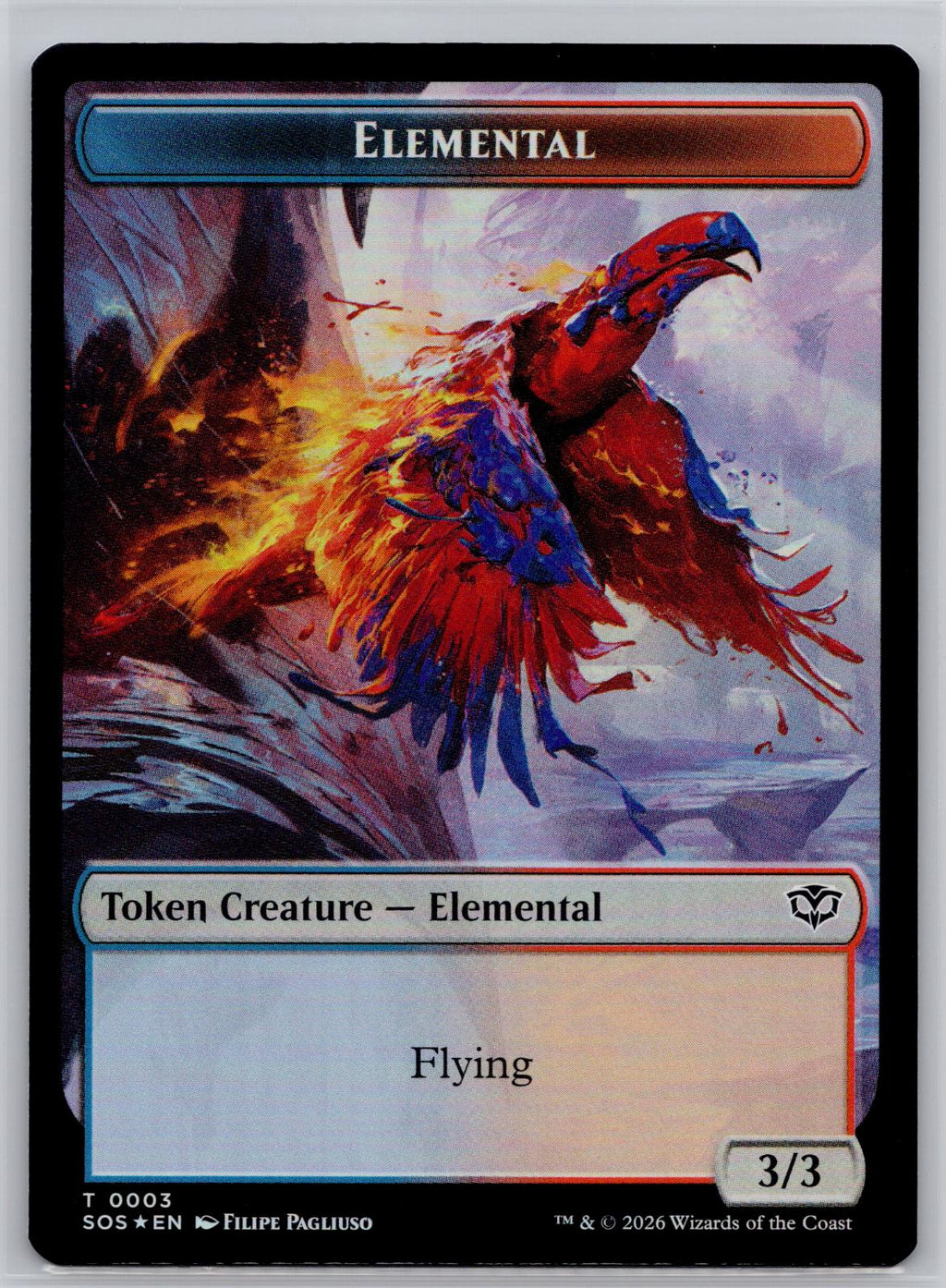 Elemental (0003) // Treasure Double-Sided Token Secrets of Strixhaven M:TG NM