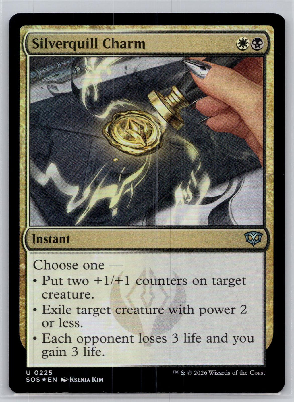 Silverquill Charm Secrets of Strixhaven Magic: The Gathering Foil Near Mint