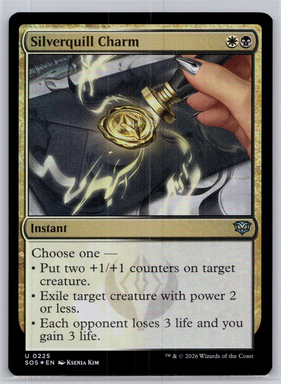 Silverquill Charm Secrets of Strixhaven Magic: The Gathering Foil Near Mint