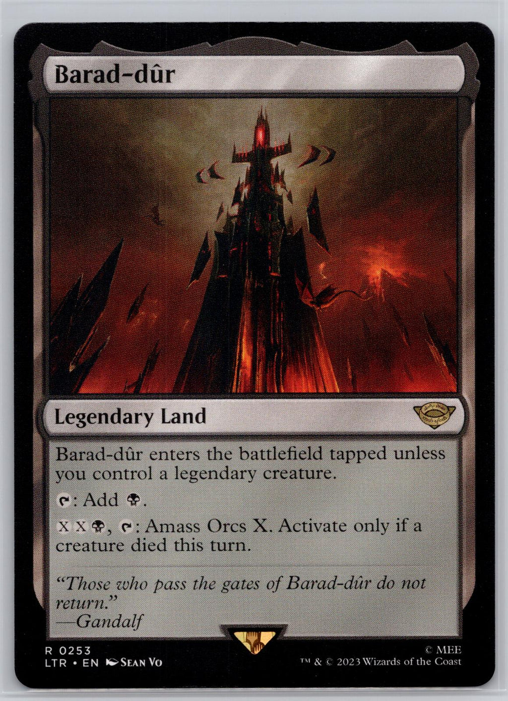 Barad-dur The Lord of the Rings: Tales of Middle-earth Magic: The Gathering NM