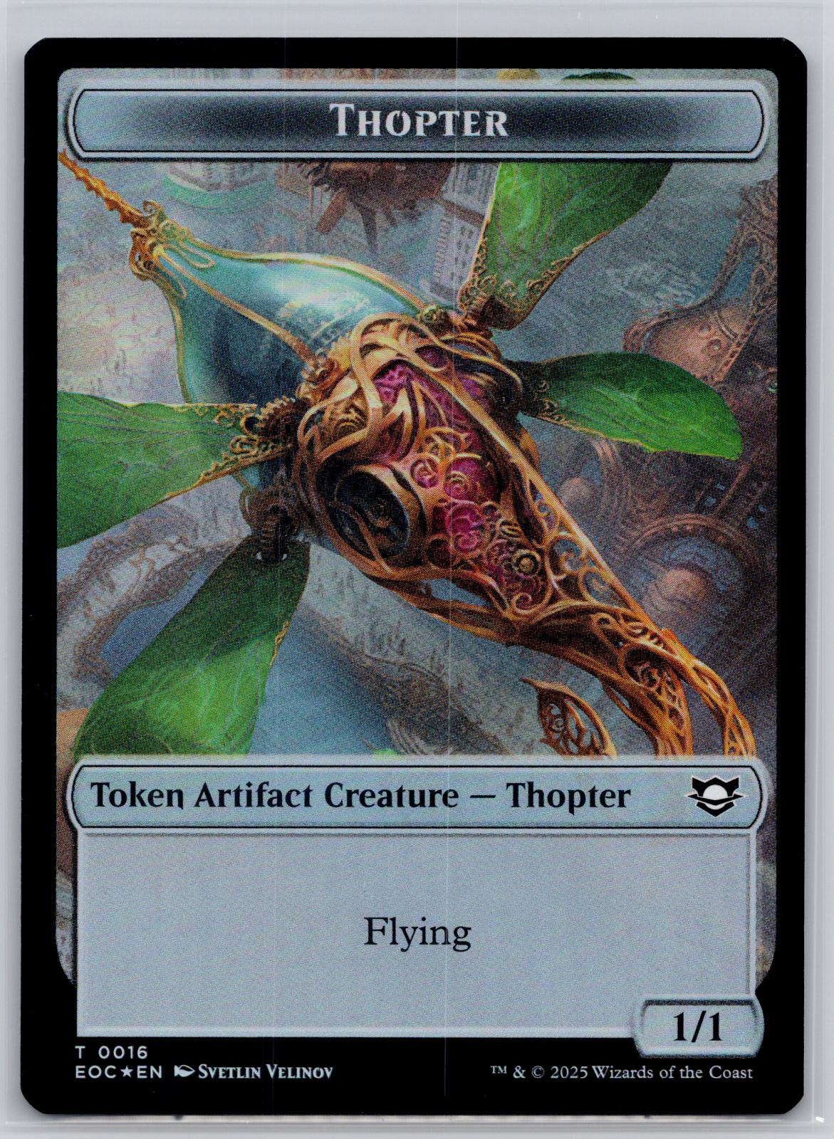 Thopter // Beast Double-Sided Token Commander: Edge of Eternities M:TG Foil NM
