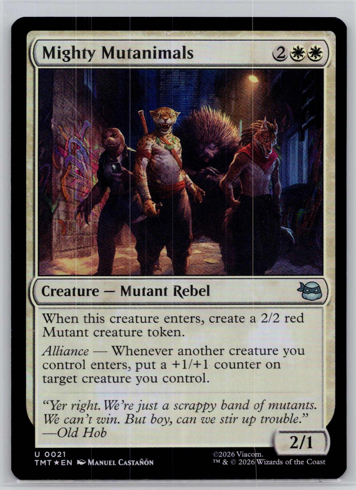 Mighty Mutanimals Teenage Mutant Ninja Turtles Magic: The Gathering Foil NM