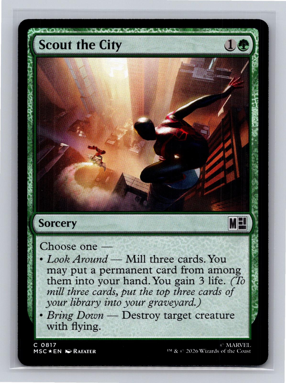 Scout the City Commander: Marvel Super Heroes Magic: The Gathering Foil NM